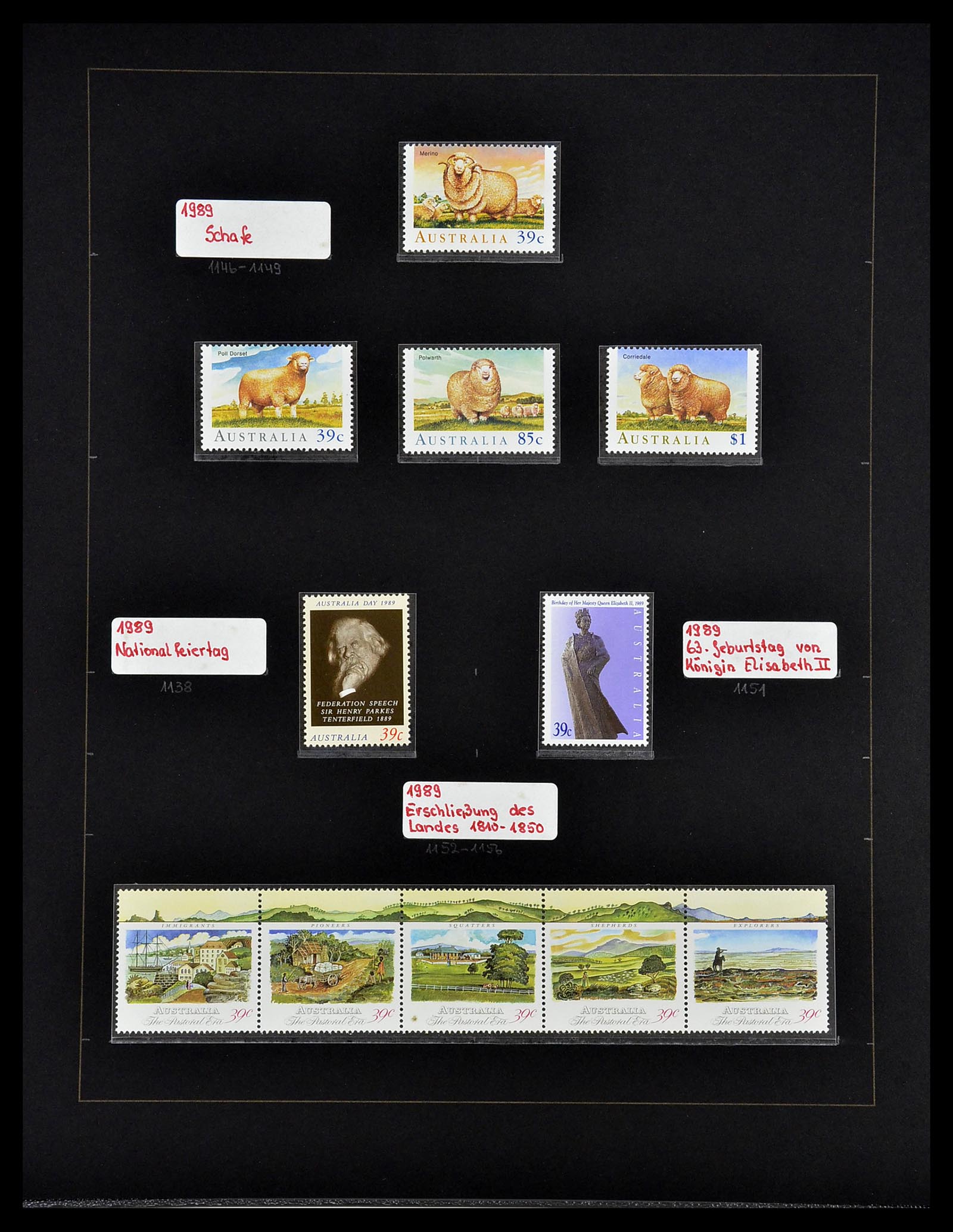 34560 045 - Postzegelverzameling 34560 Engelse gebieden in de stille Zuidzee 1840