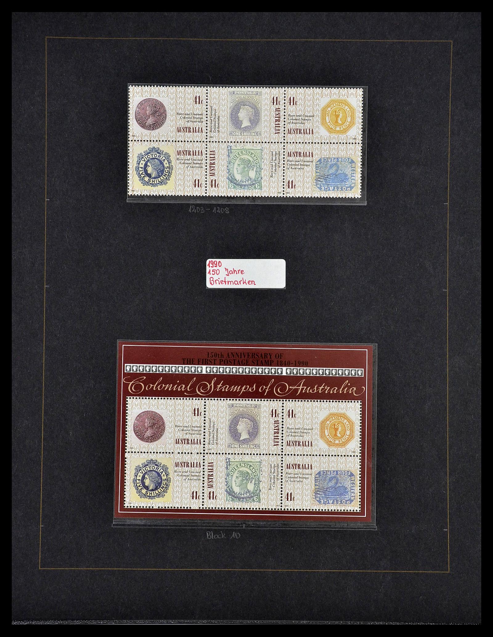 34560 050 - Postzegelverzameling 34560 Engelse gebieden in de stille Zuidzee 1840