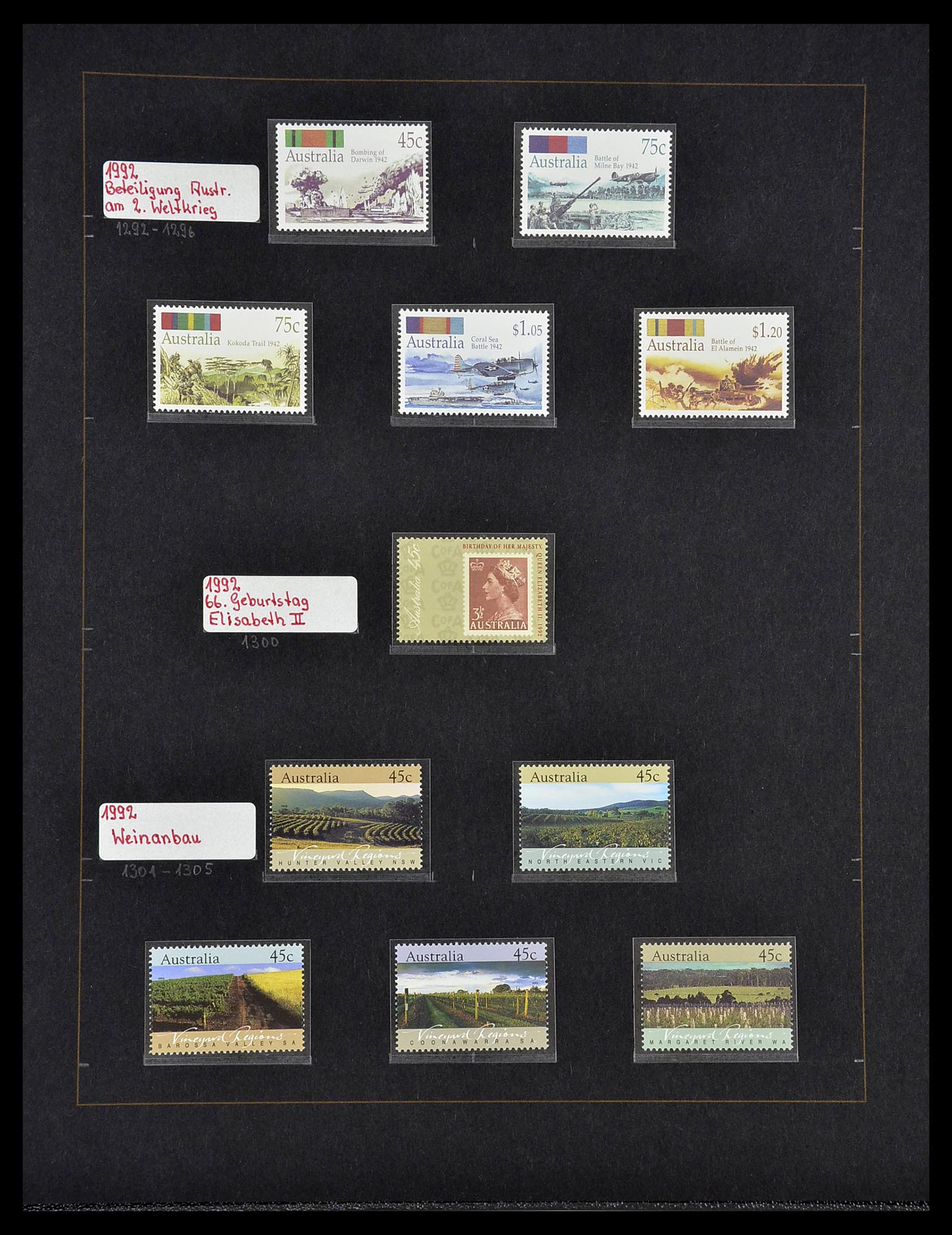 34560 063 - Postzegelverzameling 34560 Engelse gebieden in de stille Zuidzee 1840
