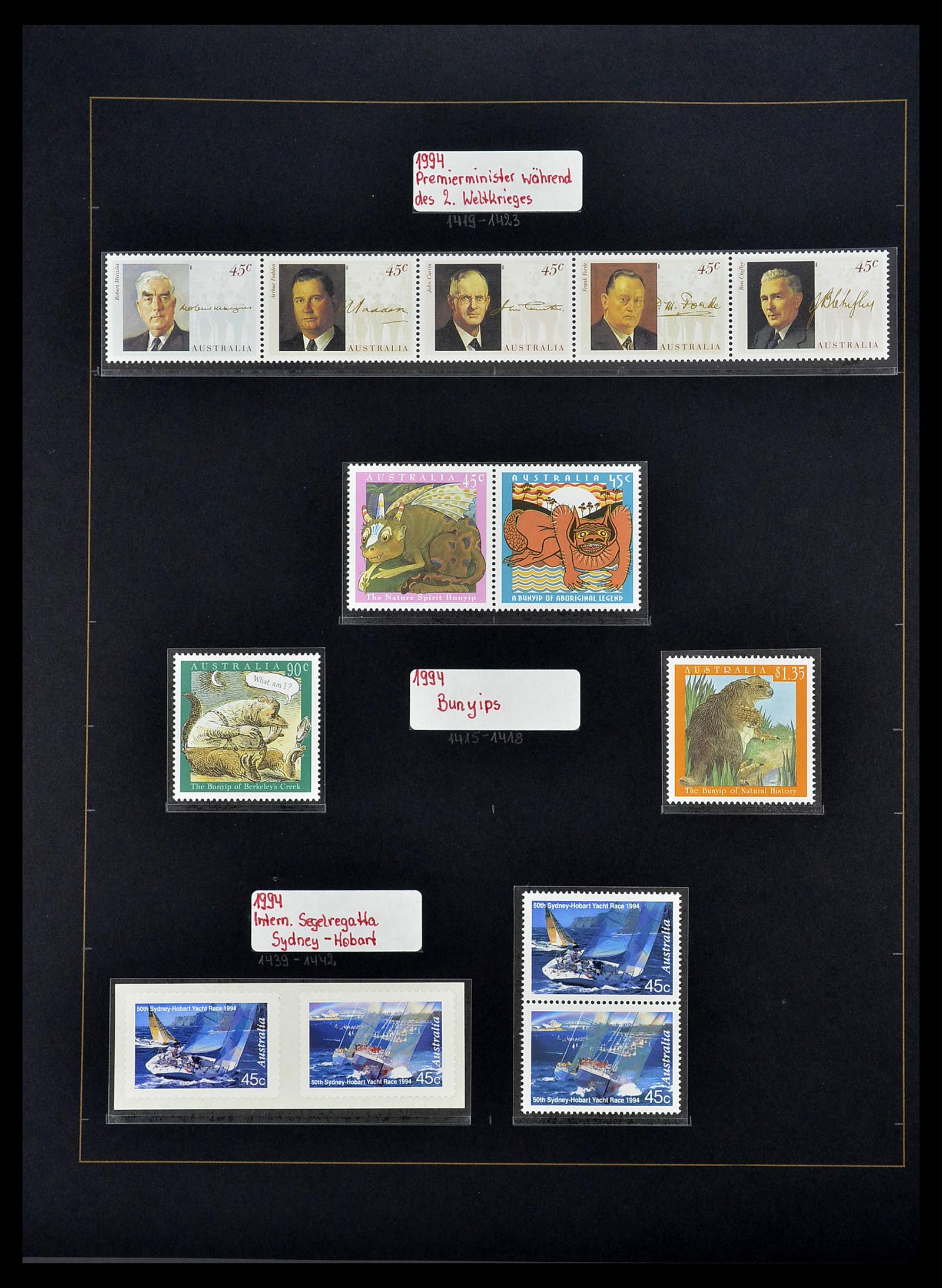 34560 074 - Postzegelverzameling 34560 Engelse gebieden in de stille Zuidzee 1840