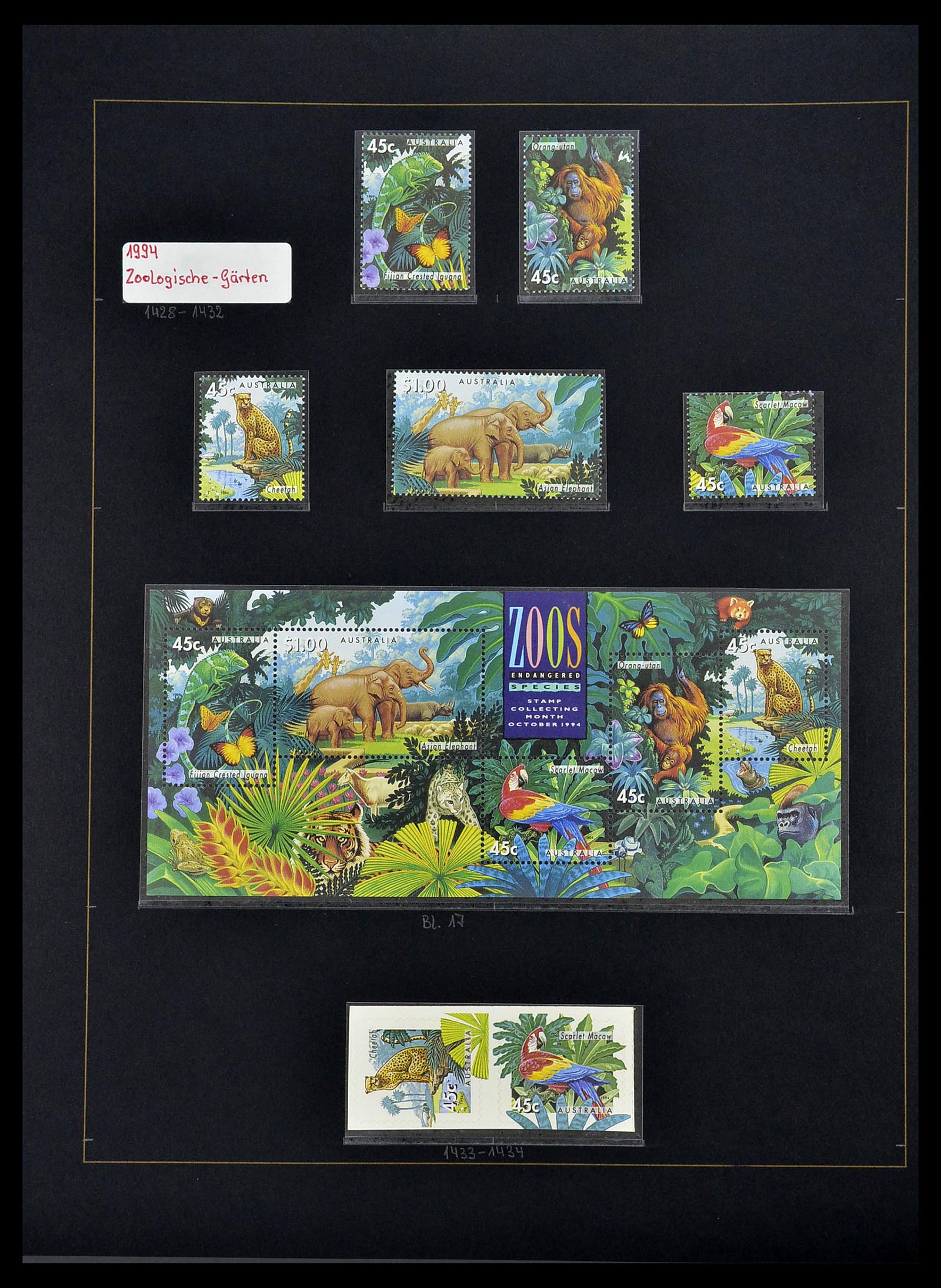 34560 077 - Postzegelverzameling 34560 Engelse gebieden in de stille Zuidzee 1840