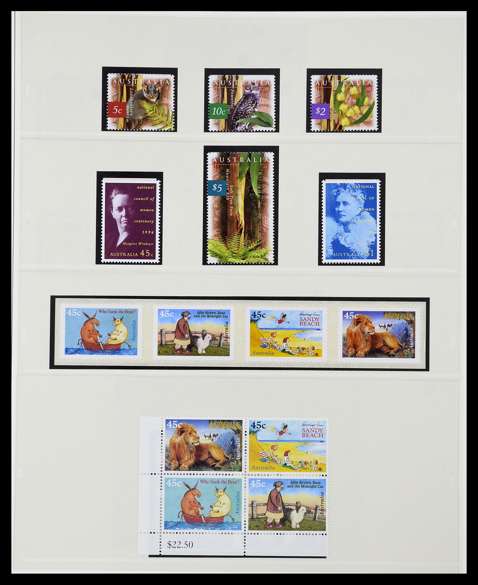 34560 096 - Postzegelverzameling 34560 Engelse gebieden in de stille Zuidzee 1840