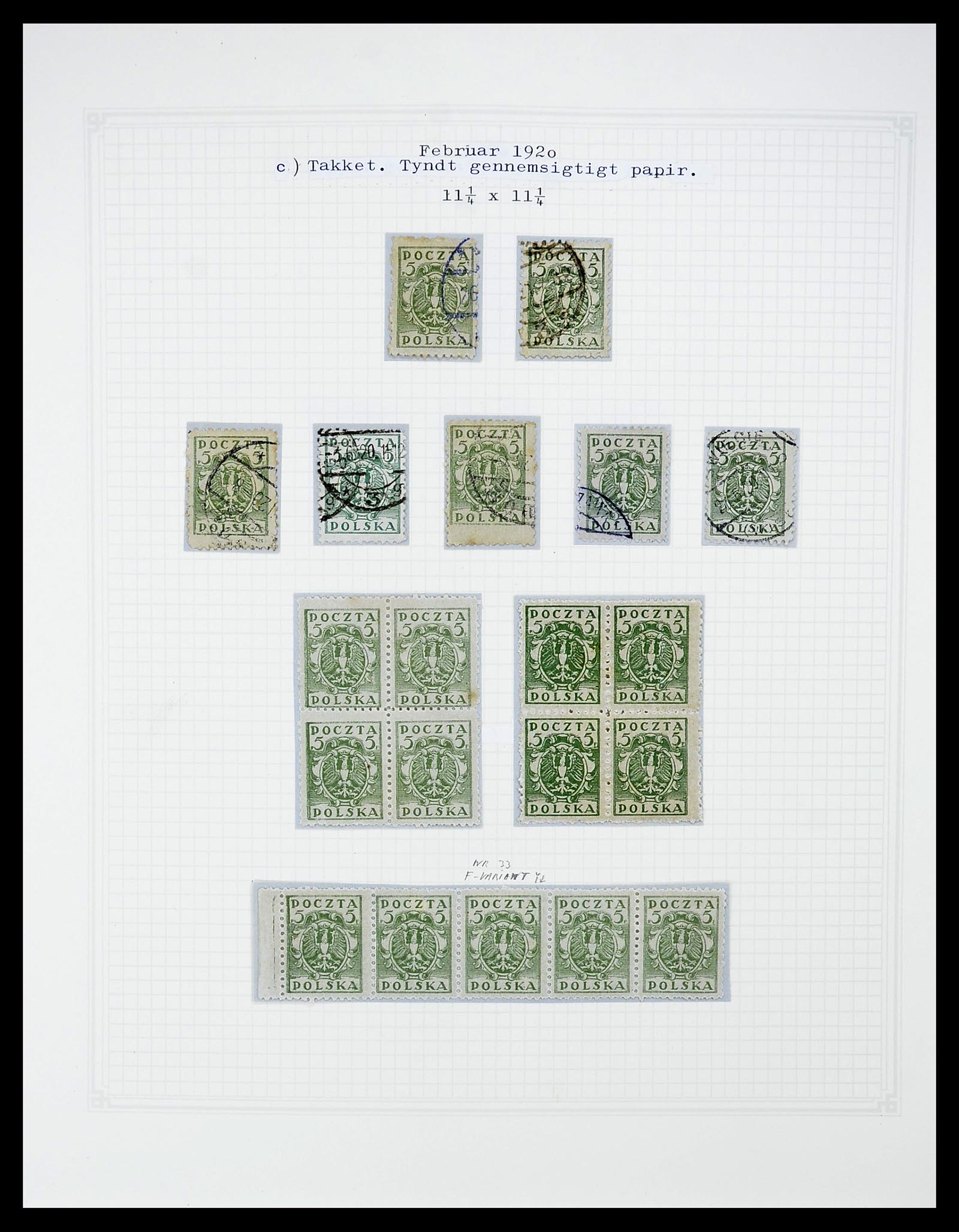 34564 012 - Postzegelverzameling 34564 Polen 1919-1928.