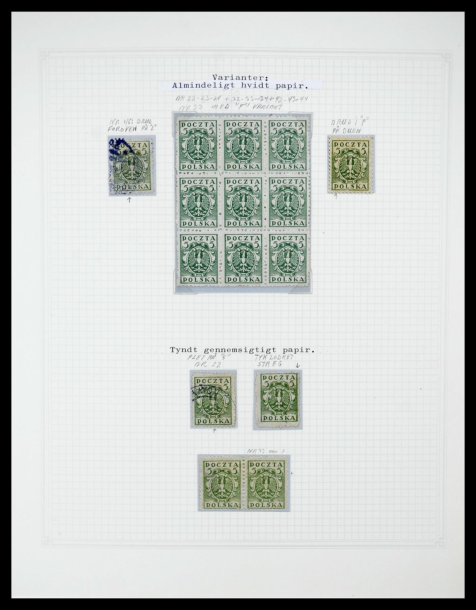 34564 014 - Postzegelverzameling 34564 Polen 1919-1928.