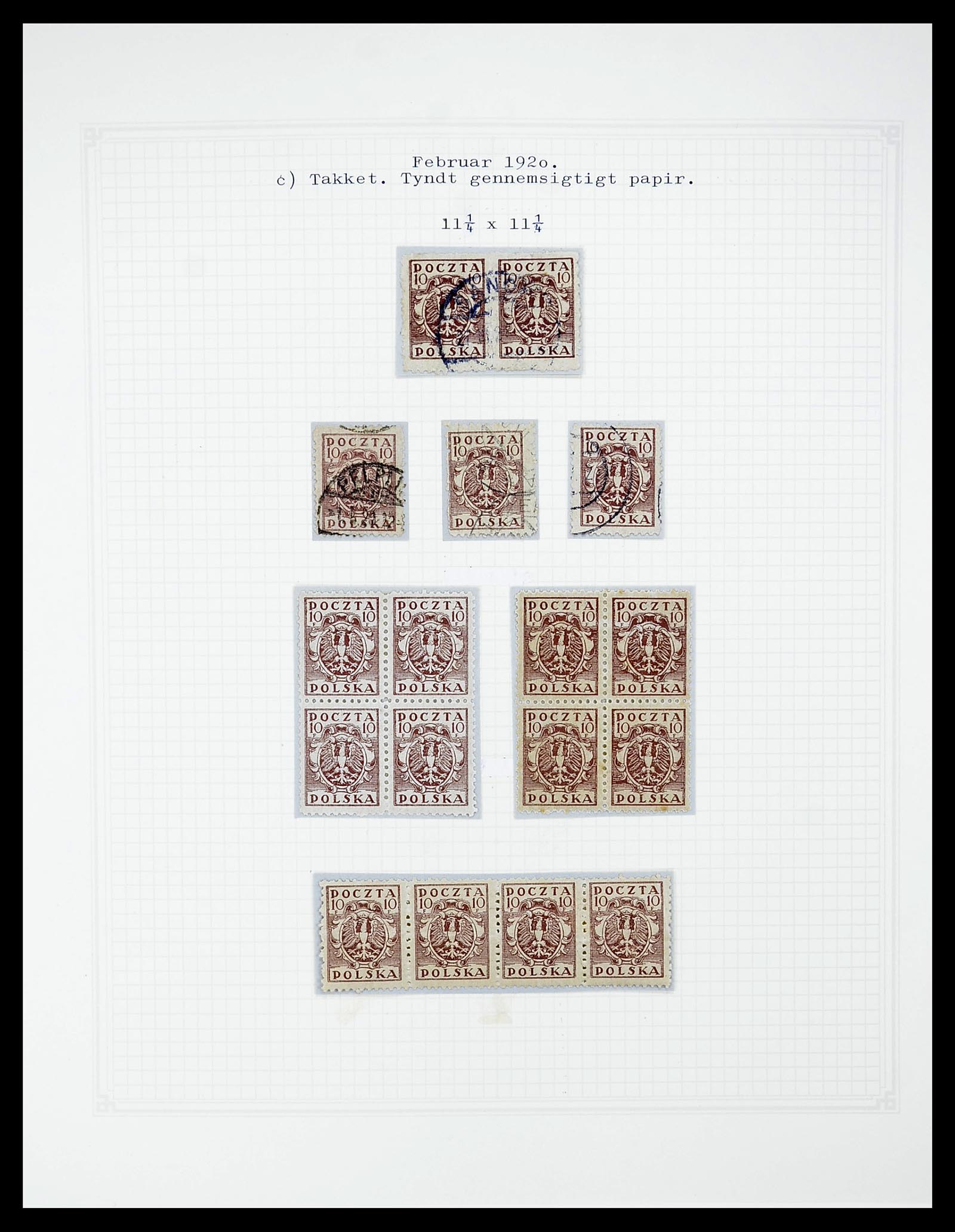 34564 022 - Postzegelverzameling 34564 Polen 1919-1928.
