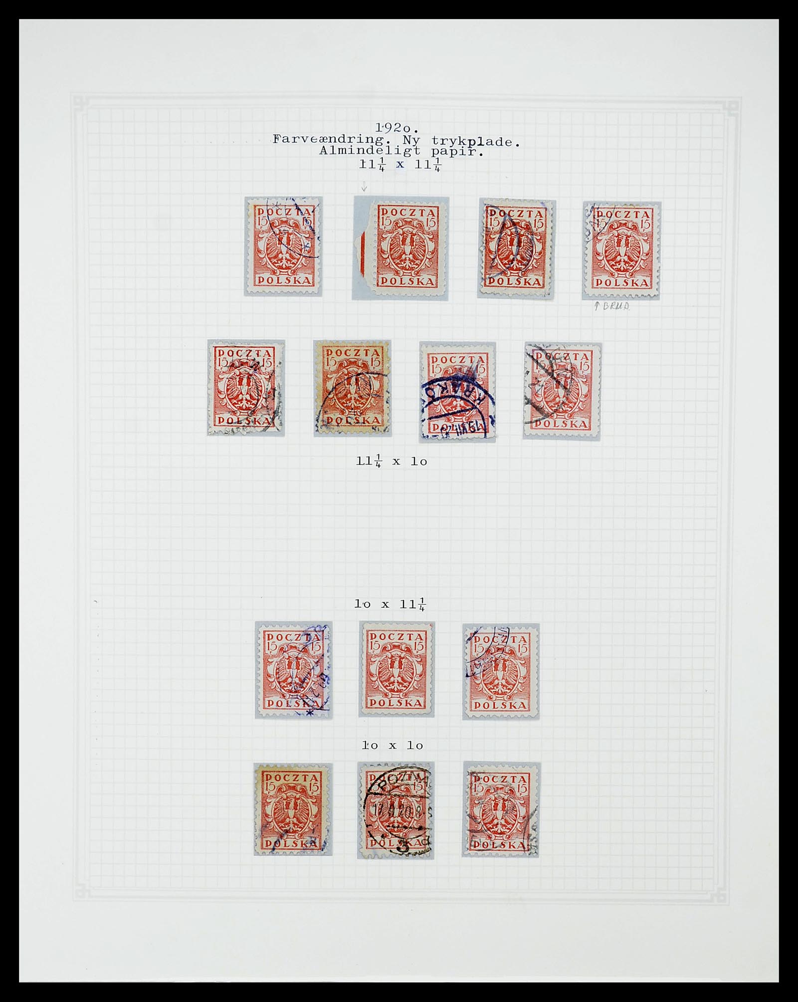 34564 036 - Postzegelverzameling 34564 Polen 1919-1928.