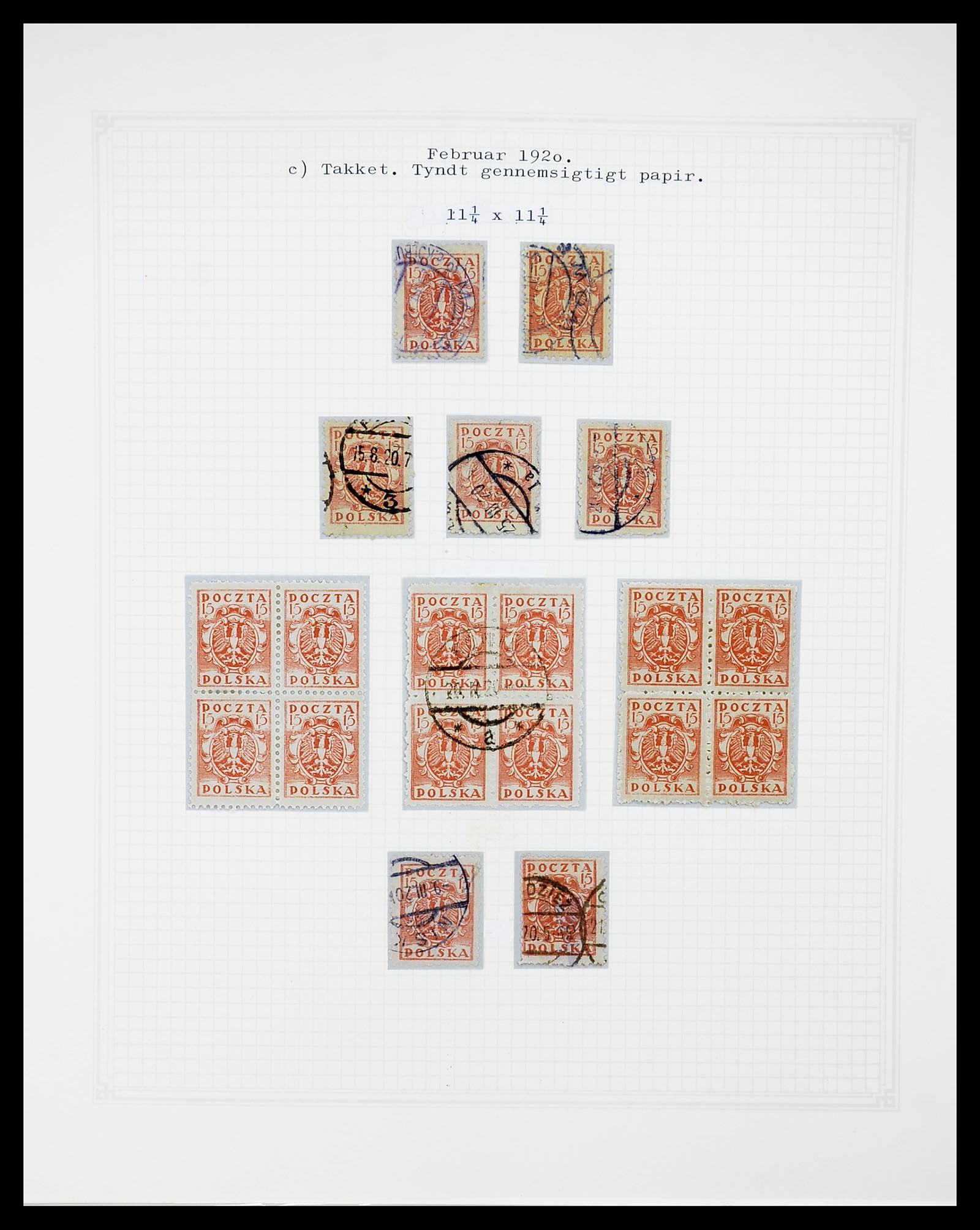 34564 037 - Postzegelverzameling 34564 Polen 1919-1928.