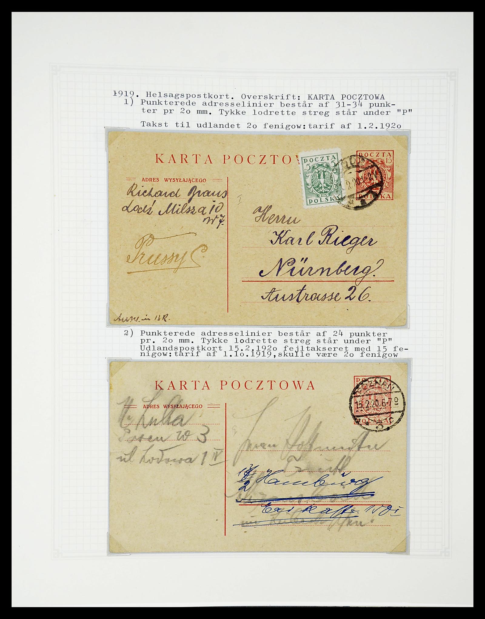 34564 073 - Postzegelverzameling 34564 Polen 1919-1928.