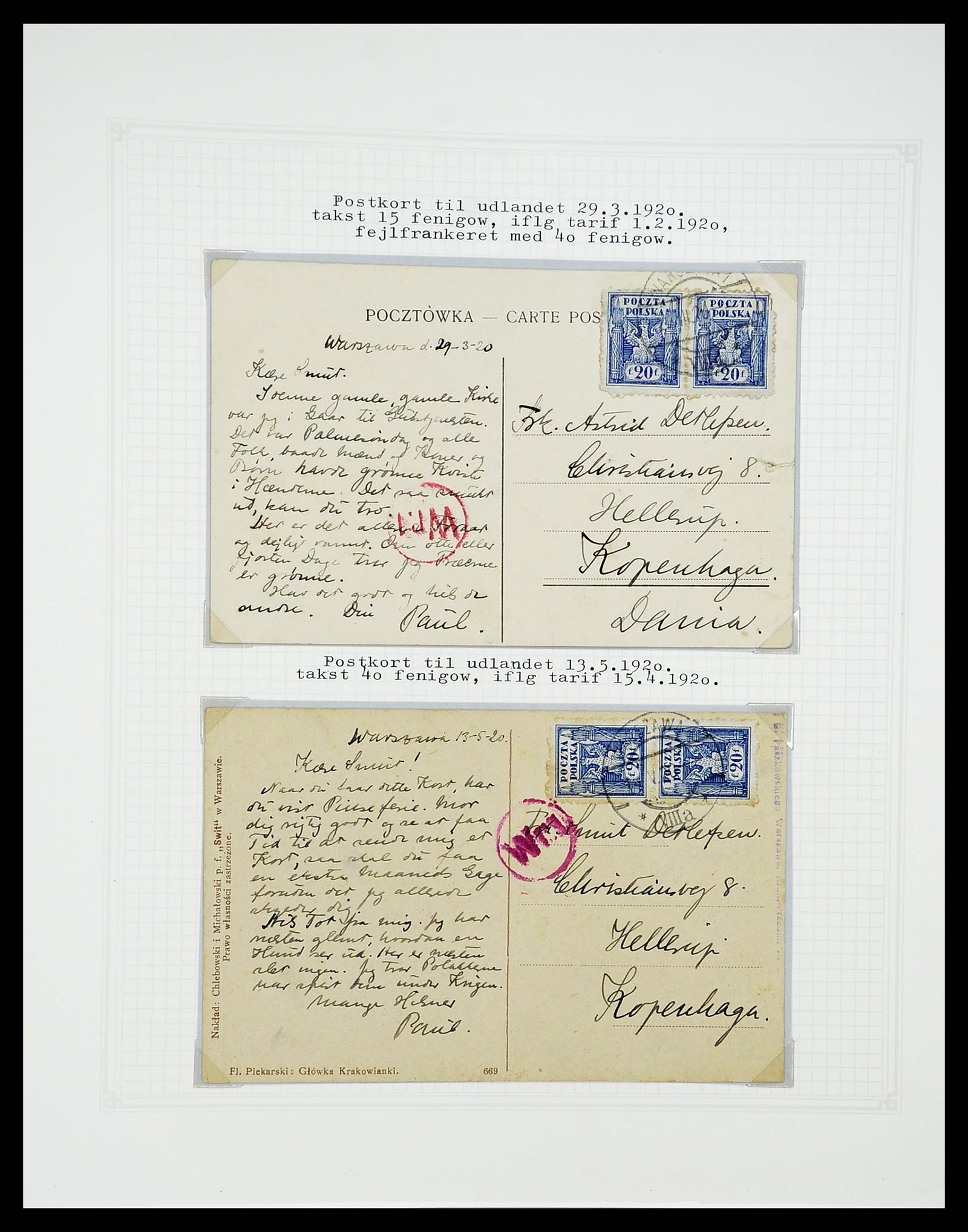 34564 075 - Postzegelverzameling 34564 Polen 1919-1928.