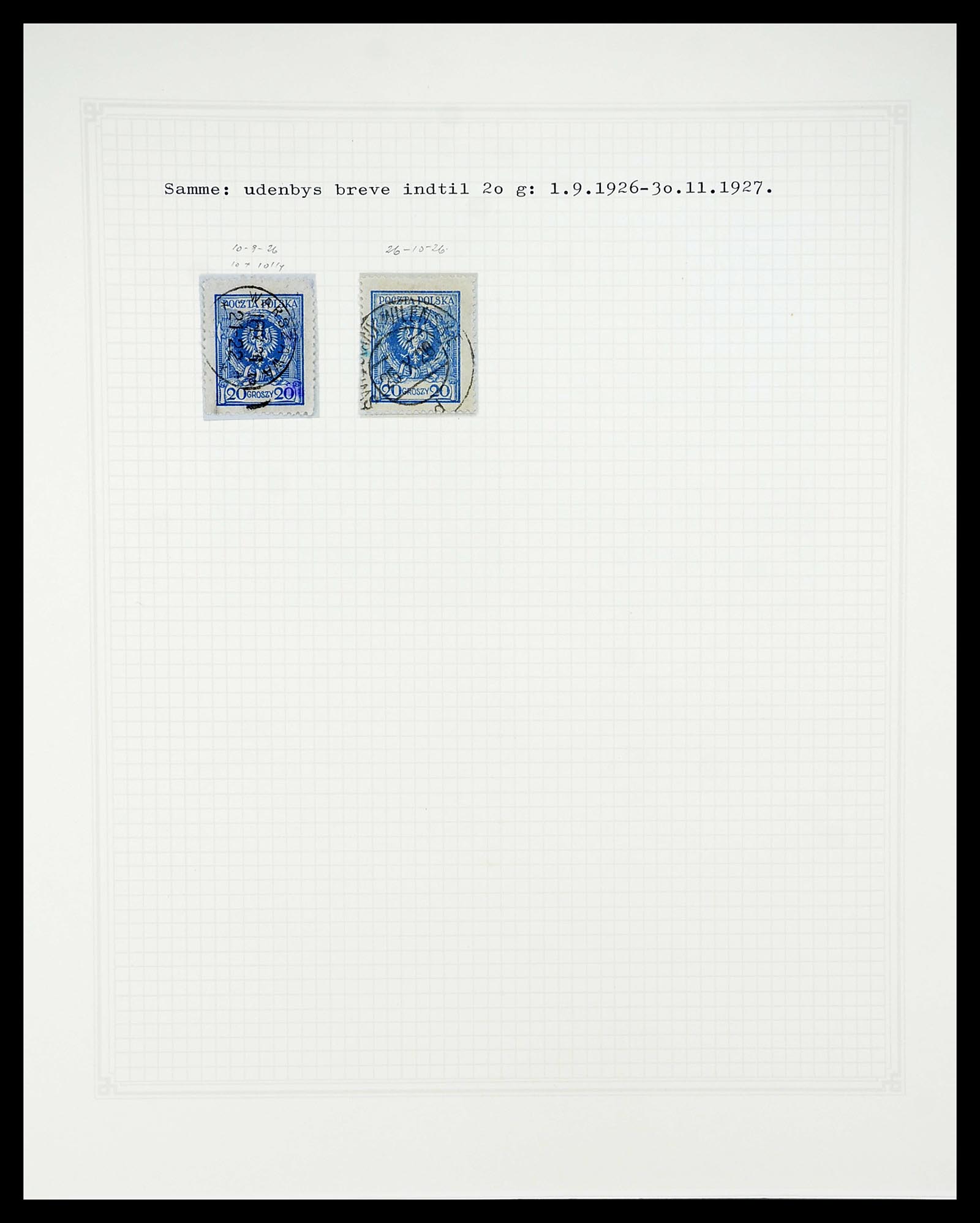 34564 605 - Postzegelverzameling 34564 Polen 1919-1928.