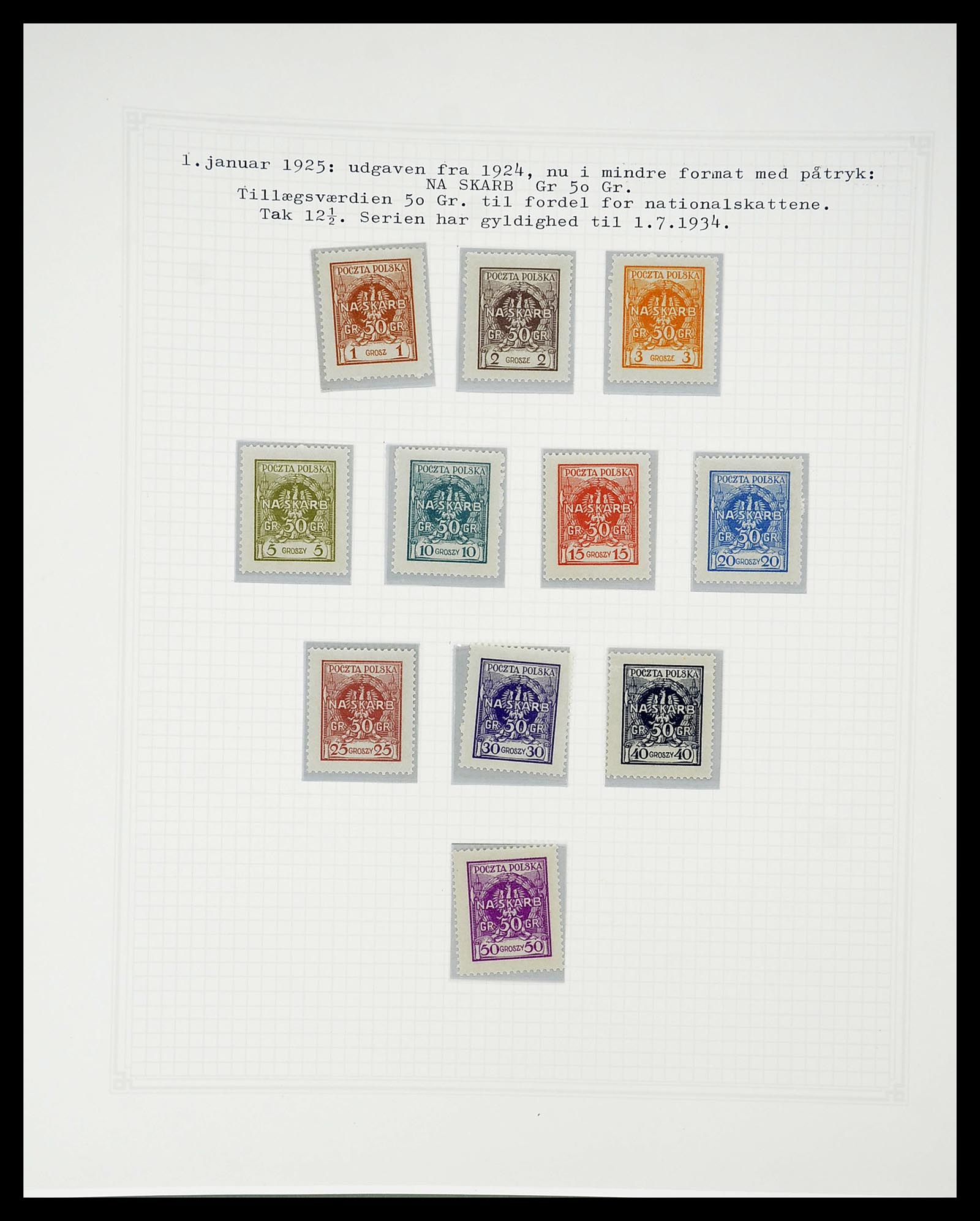 34564 638 - Postzegelverzameling 34564 Polen 1919-1928.