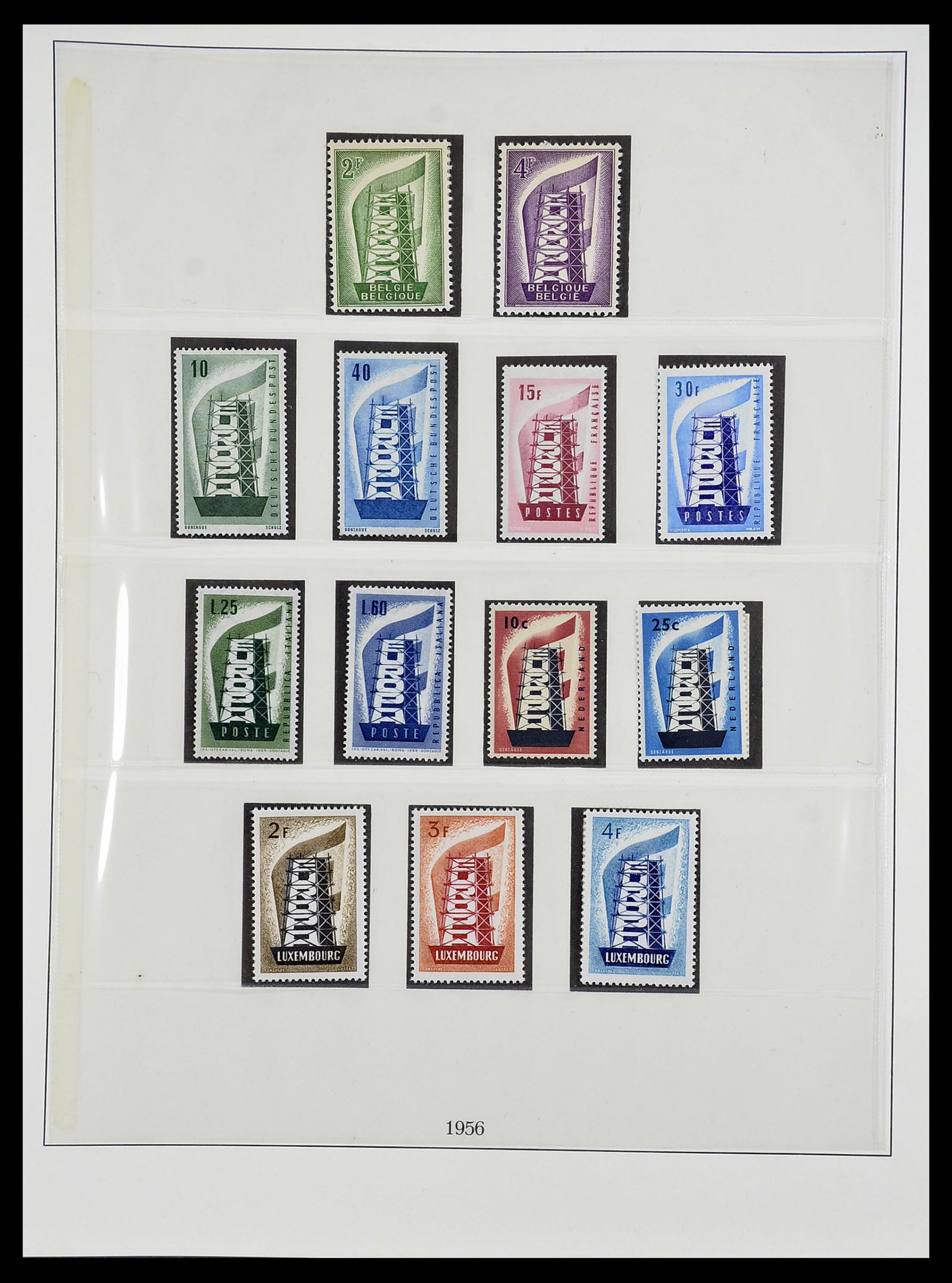 34565 001 - Postzegelverzameling 34565 Europa CEPT 1956-1988.