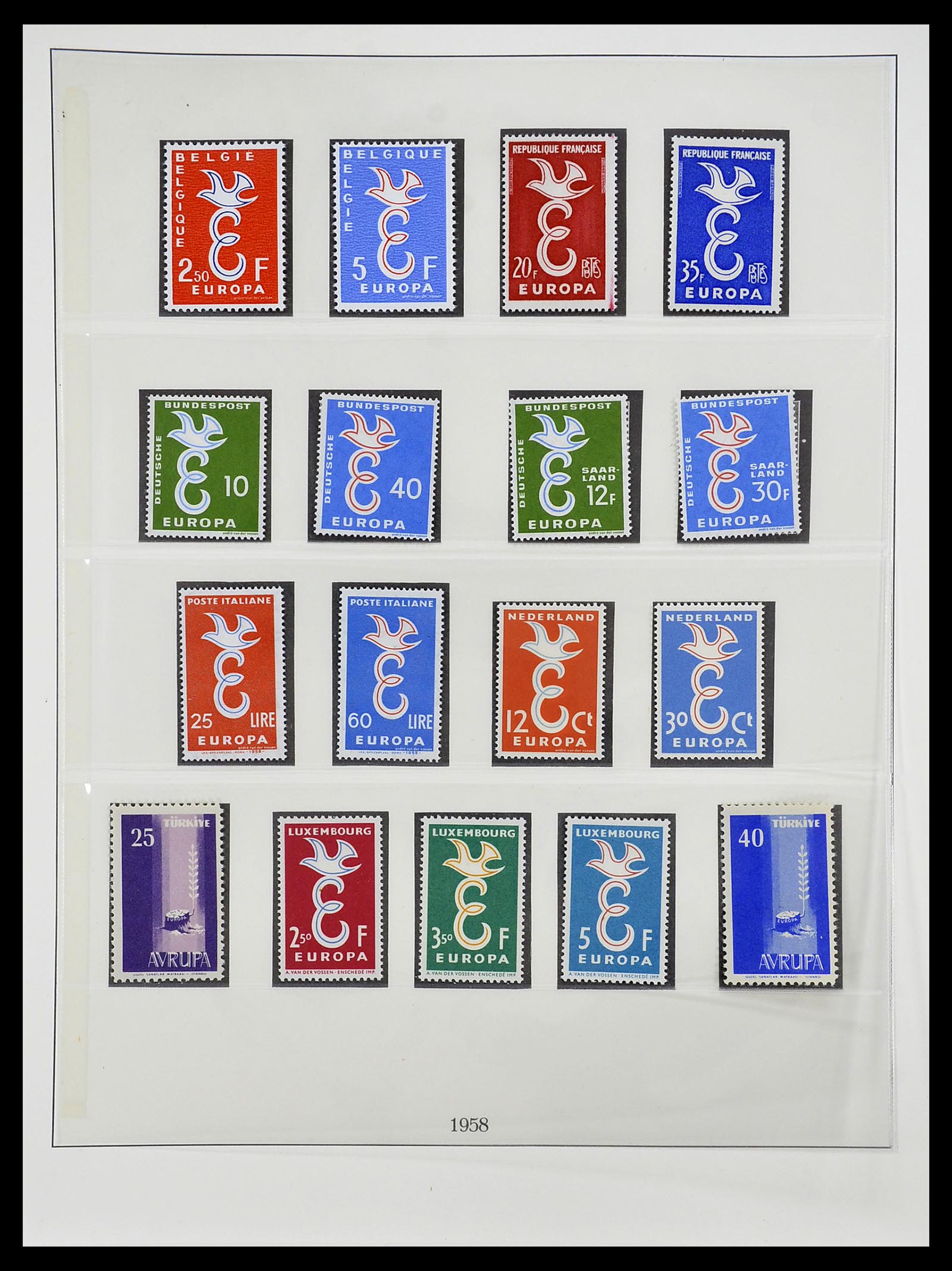 34565 003 - Postzegelverzameling 34565 Europa CEPT 1956-1988.