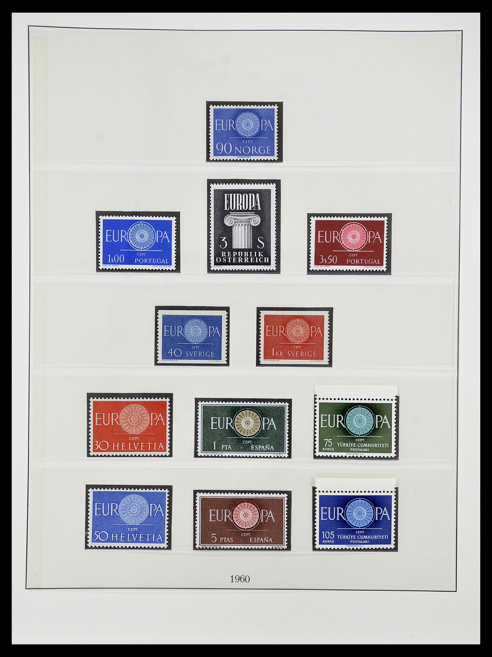 34565 007 - Postzegelverzameling 34565 Europa CEPT 1956-1988.