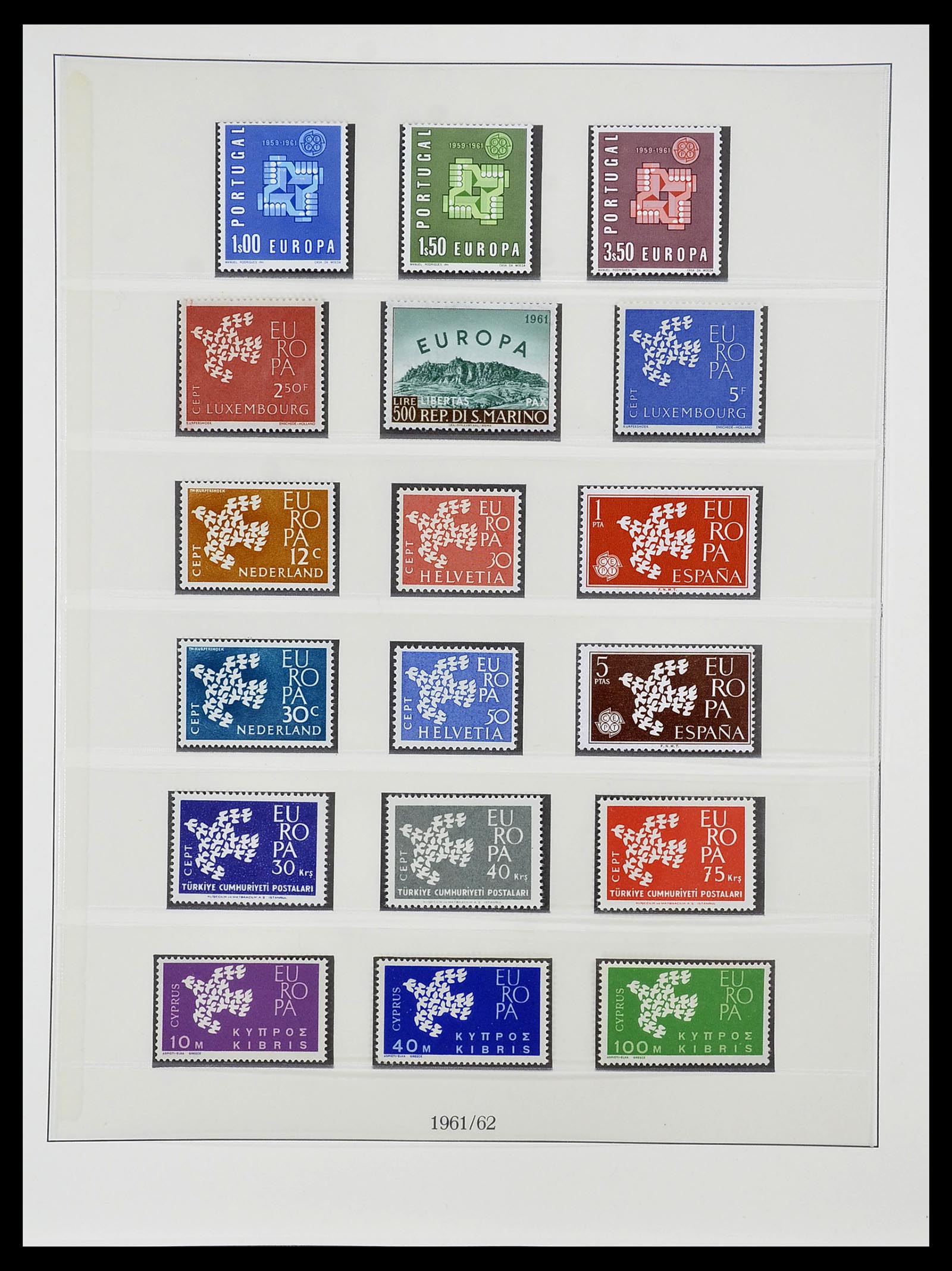 34565 009 - Postzegelverzameling 34565 Europa CEPT 1956-1988.