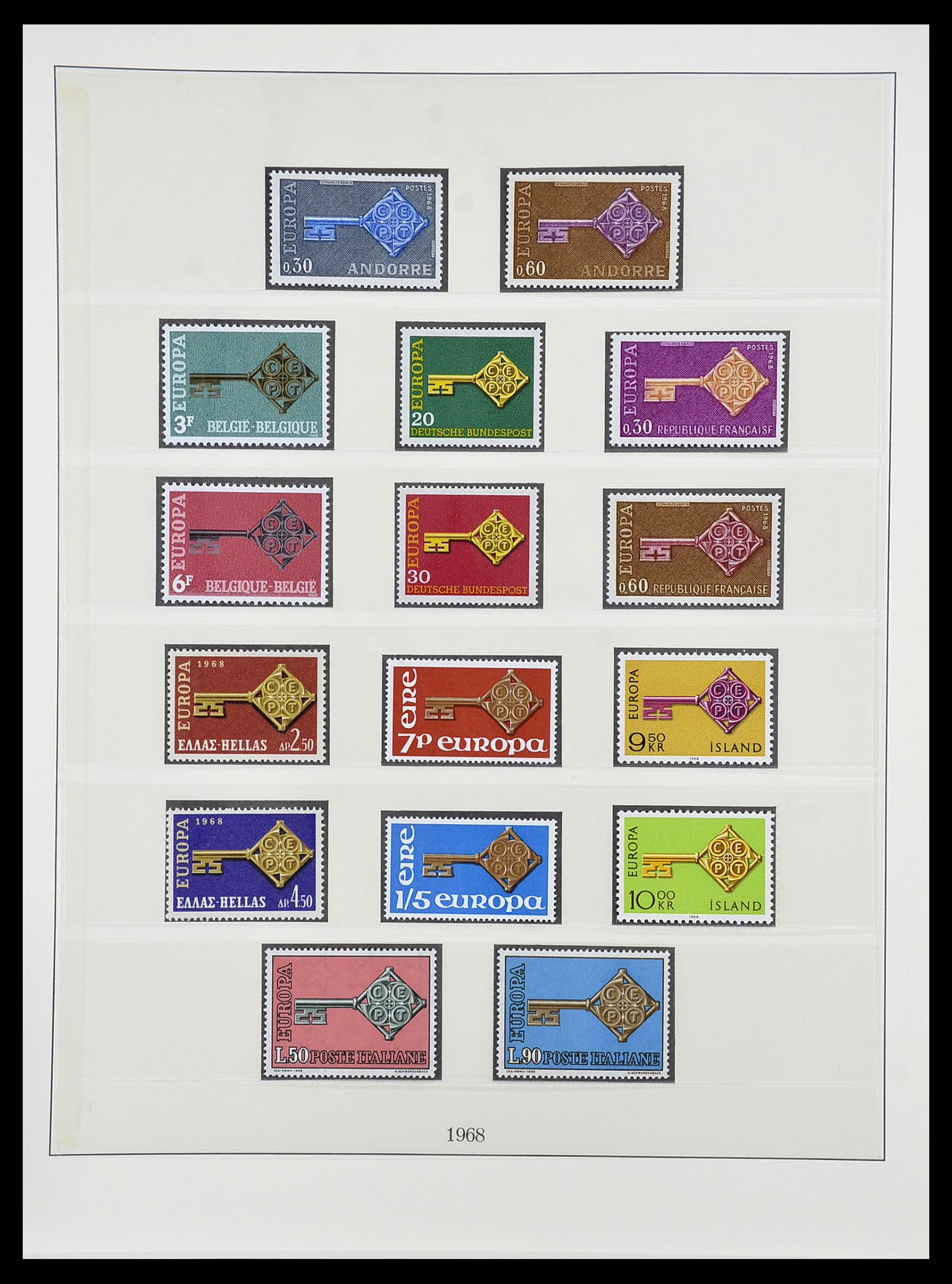 34565 028 - Postzegelverzameling 34565 Europa CEPT 1956-1988.