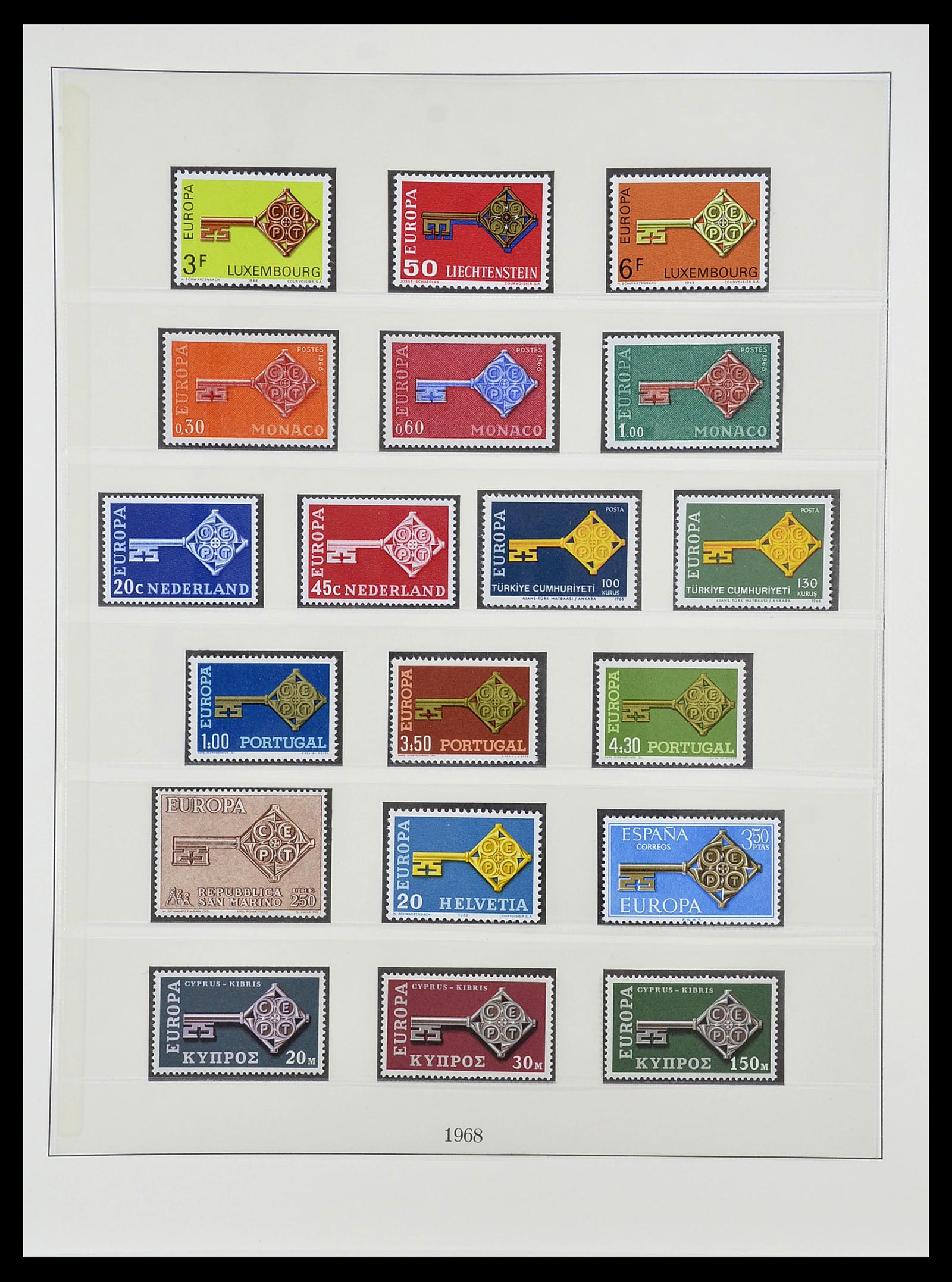34565 029 - Postzegelverzameling 34565 Europa CEPT 1956-1988.