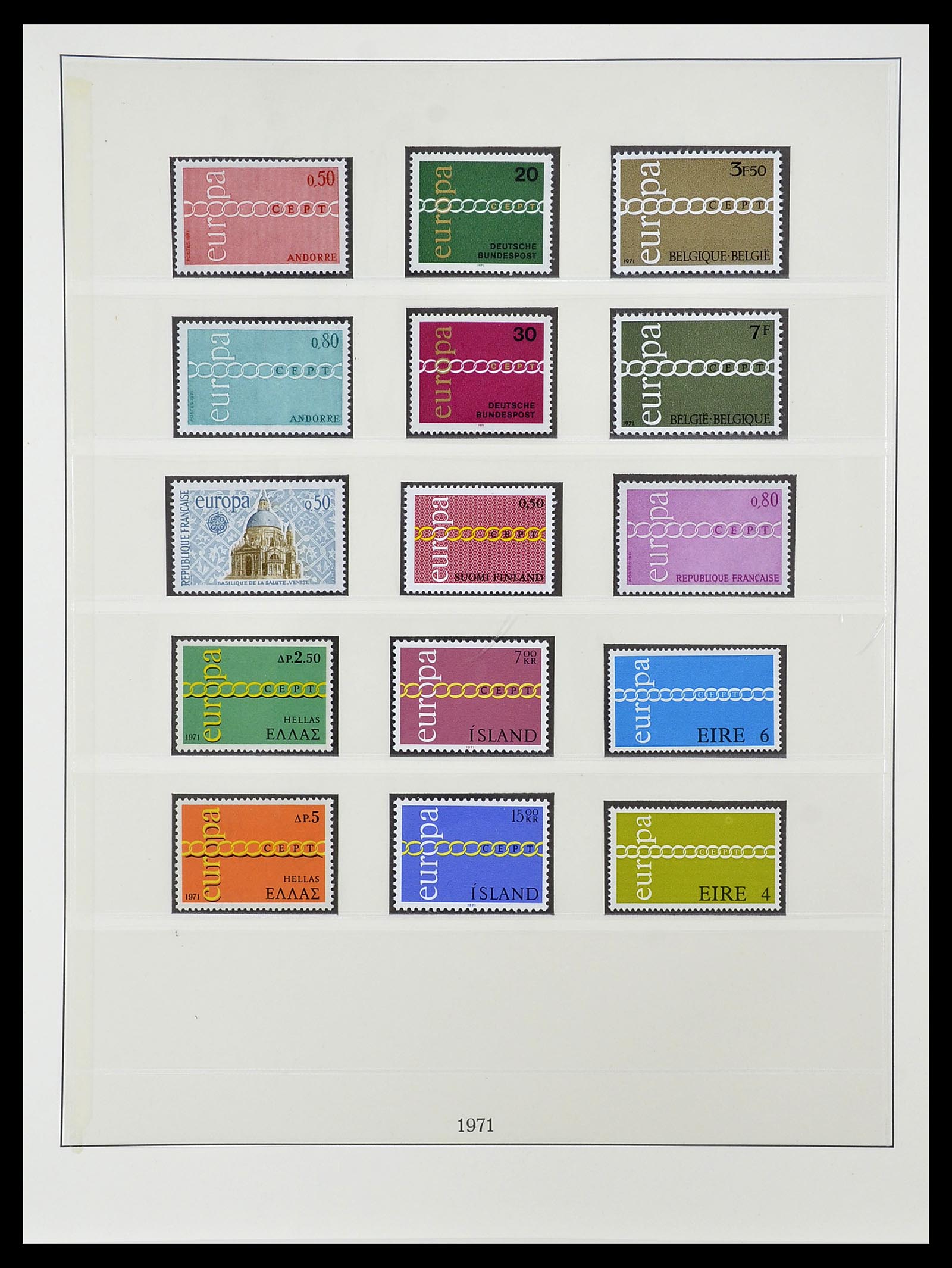 34565 036 - Postzegelverzameling 34565 Europa CEPT 1956-1988.