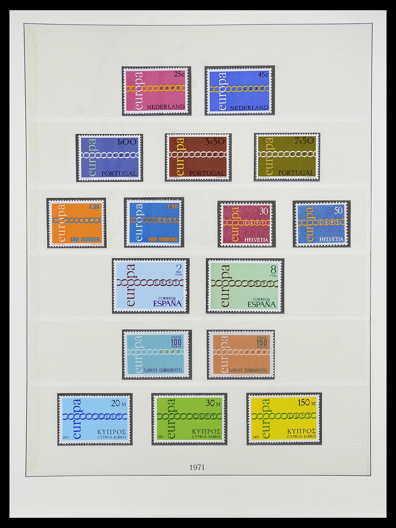34565 038 - Postzegelverzameling 34565 Europa CEPT 1956-1988.