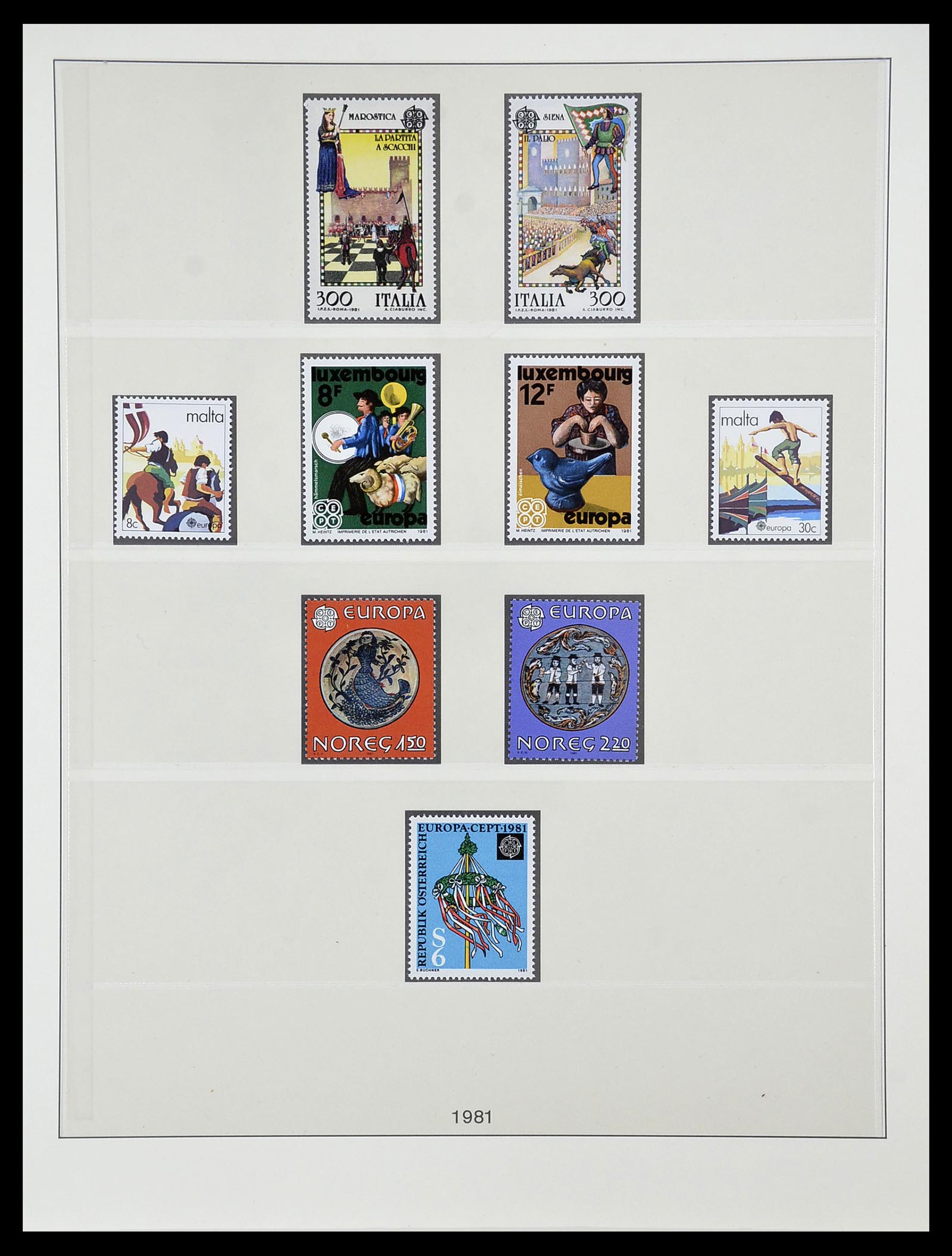 34565 091 - Postzegelverzameling 34565 Europa CEPT 1956-1988.