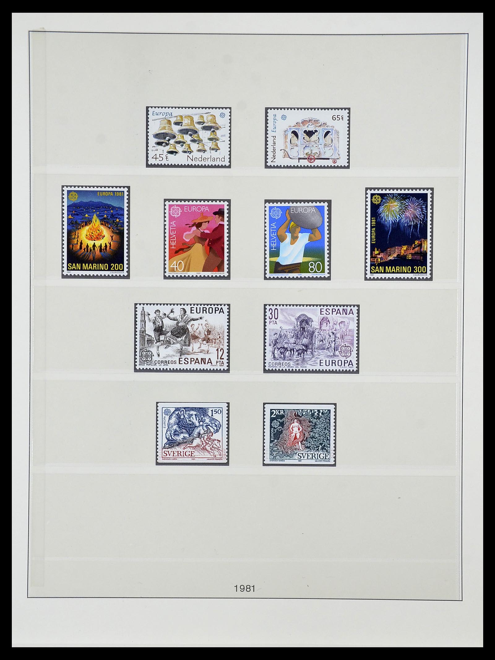 34565 095 - Postzegelverzameling 34565 Europa CEPT 1956-1988.