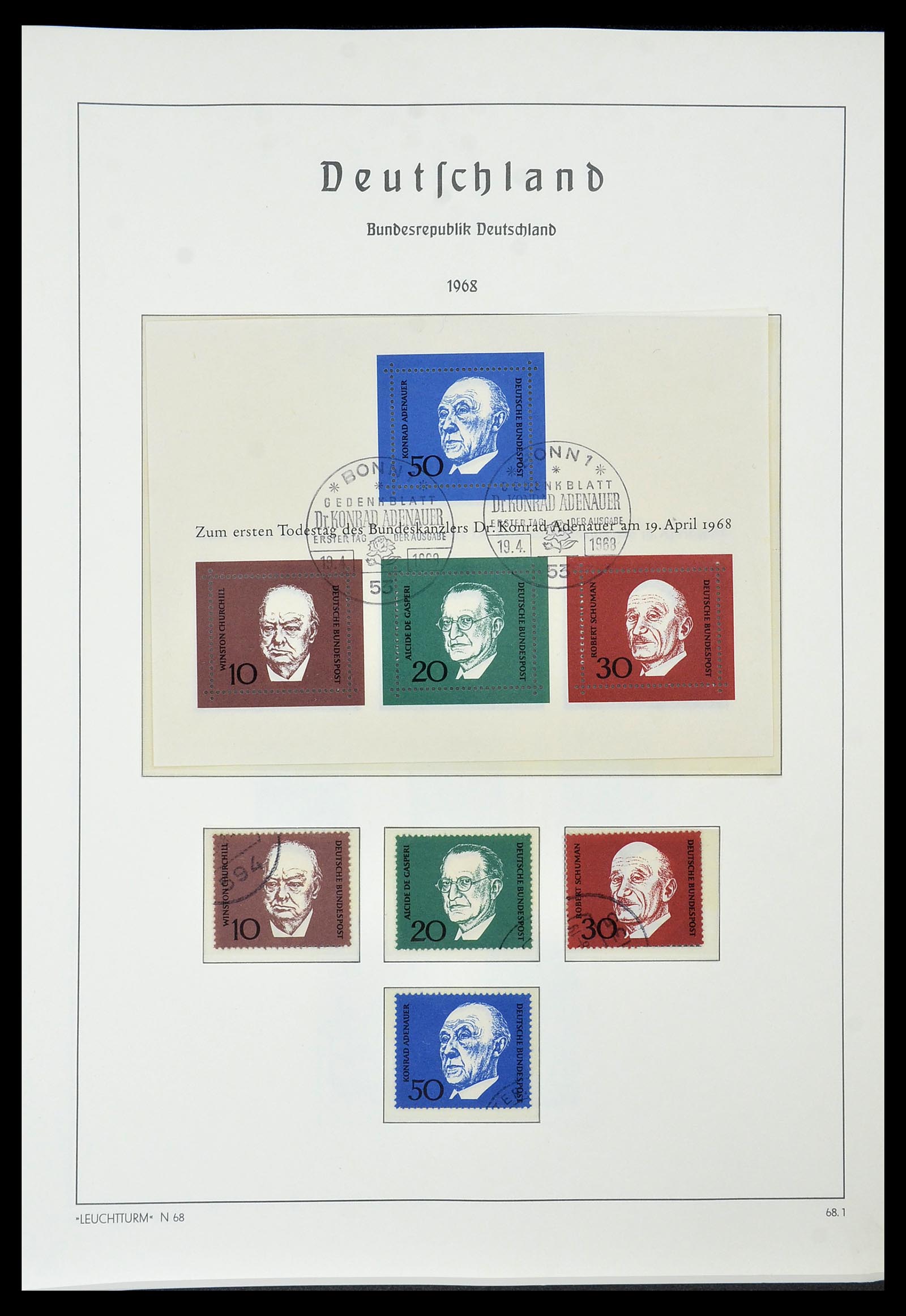 34567 042 - Postzegelverzameling 34567 Bundespost 1949-1995.