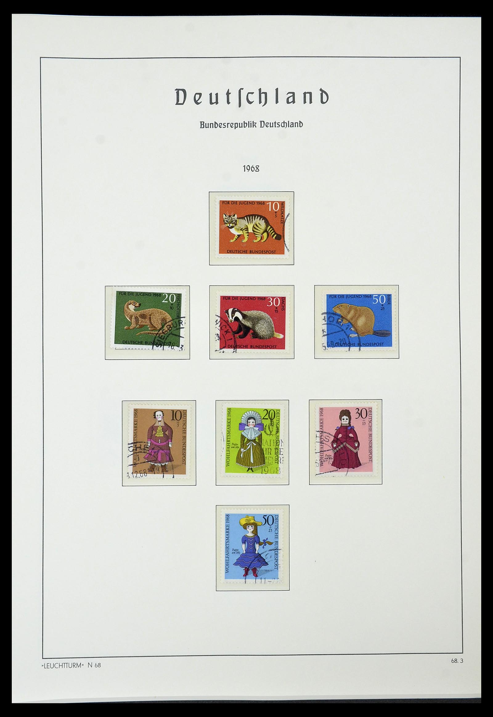 34567 044 - Postzegelverzameling 34567 Bundespost 1949-1995.