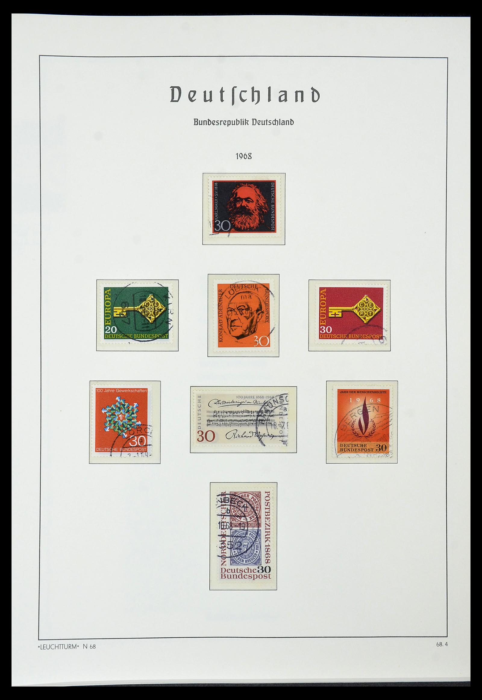34567 045 - Postzegelverzameling 34567 Bundespost 1949-1995.