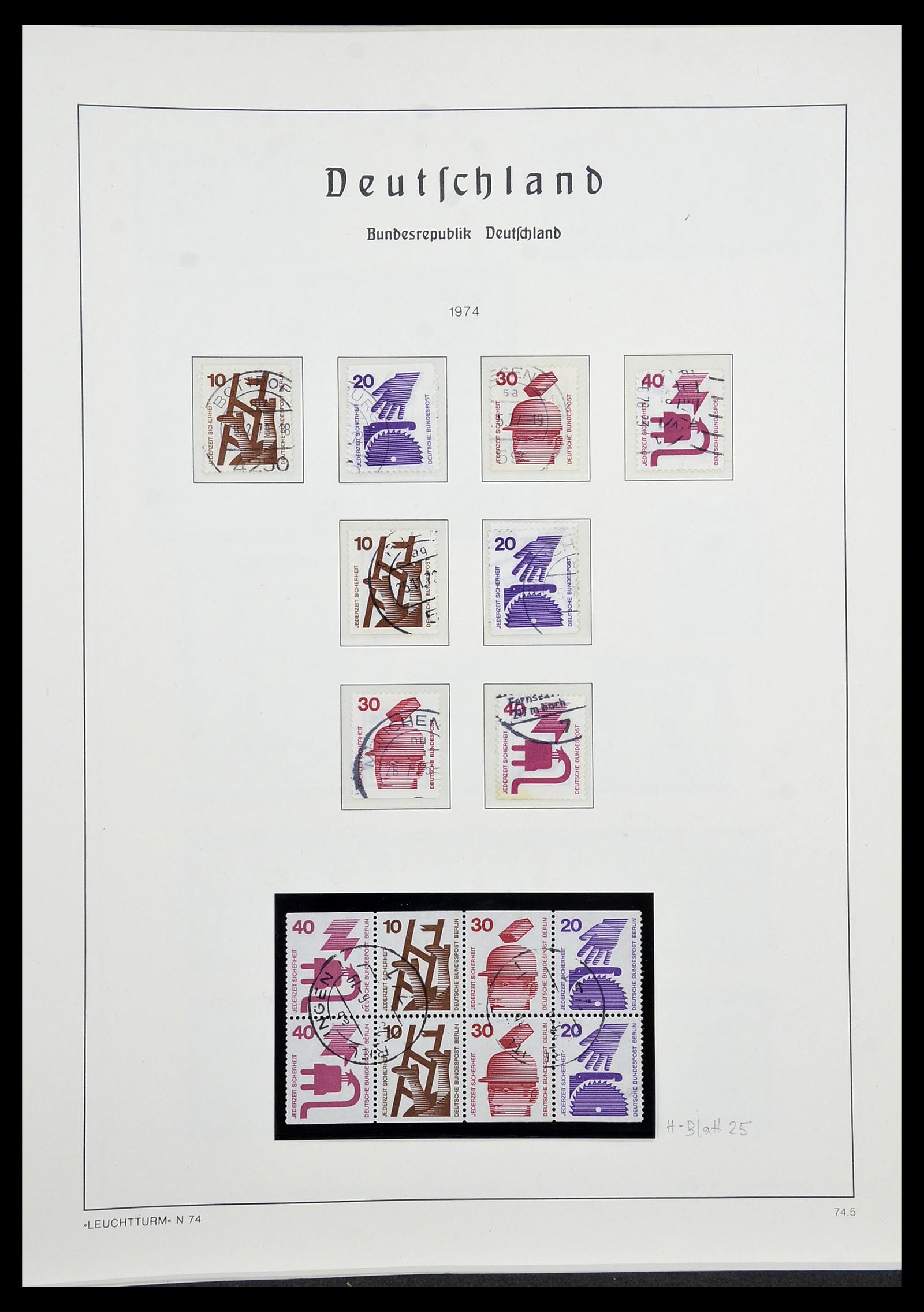 34567 084 - Postzegelverzameling 34567 Bundespost 1949-1995.