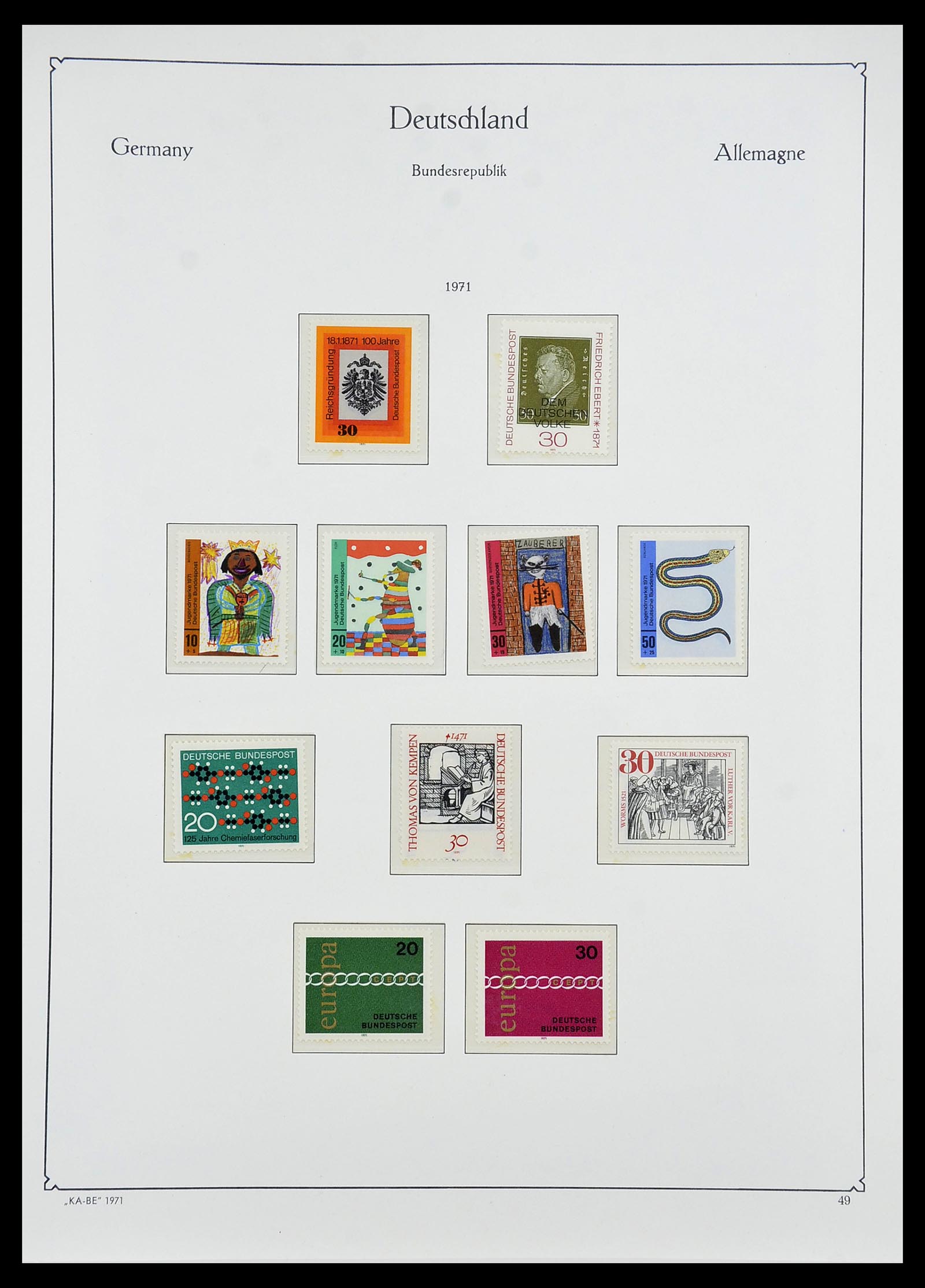 34571 077 - Postzegelverzameling 34571 Bundespost 1949-1996.