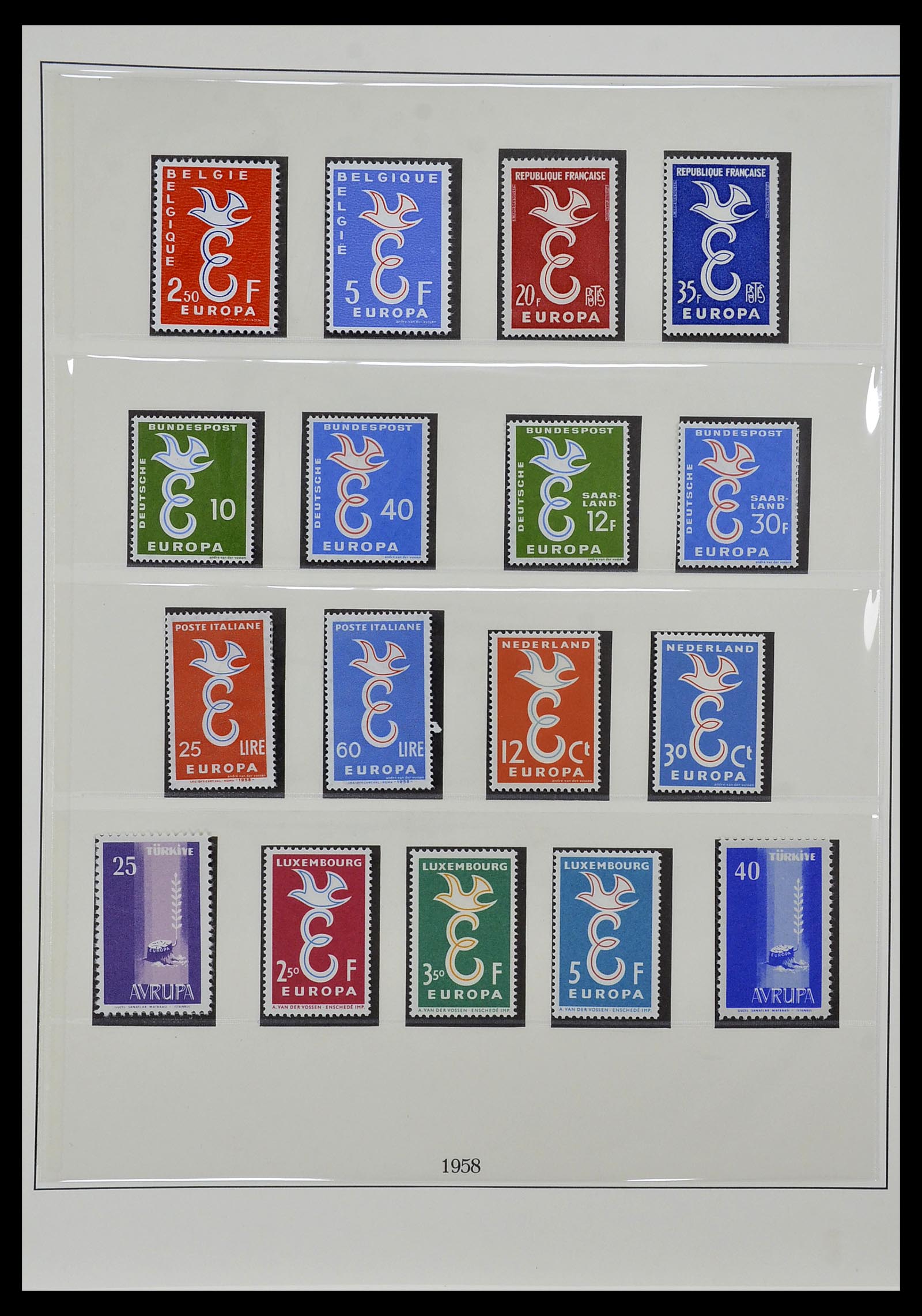 34572 003 - Postzegelverzameling 34572 Europa CEPT 1956-1974.