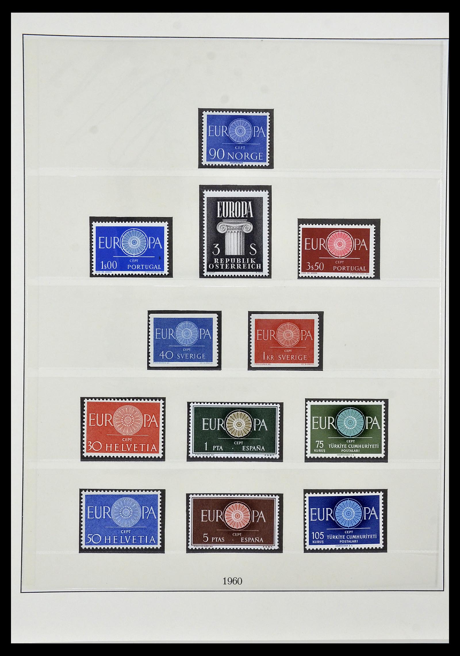 34572 007 - Postzegelverzameling 34572 Europa CEPT 1956-1974.