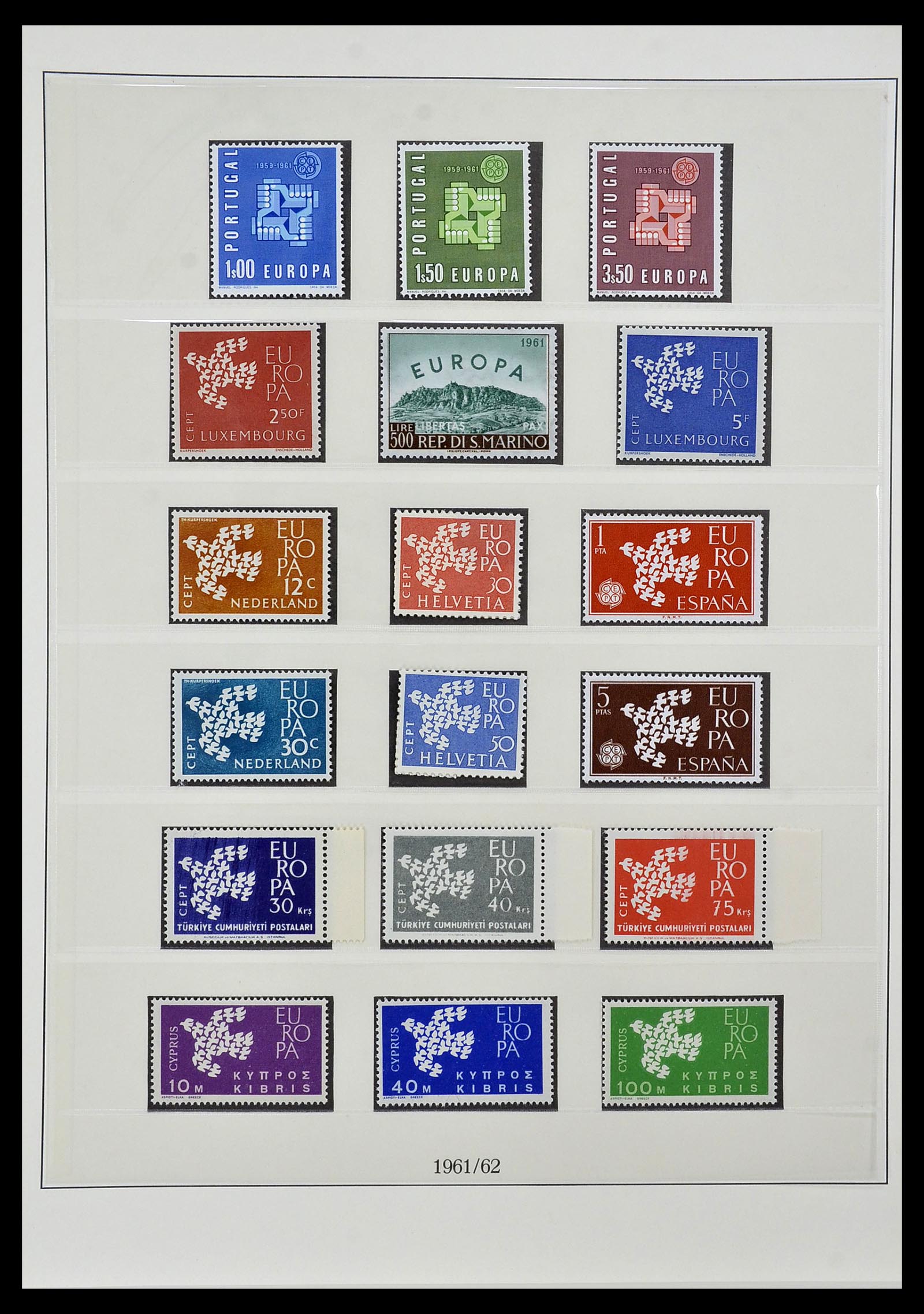 34572 009 - Postzegelverzameling 34572 Europa CEPT 1956-1974.