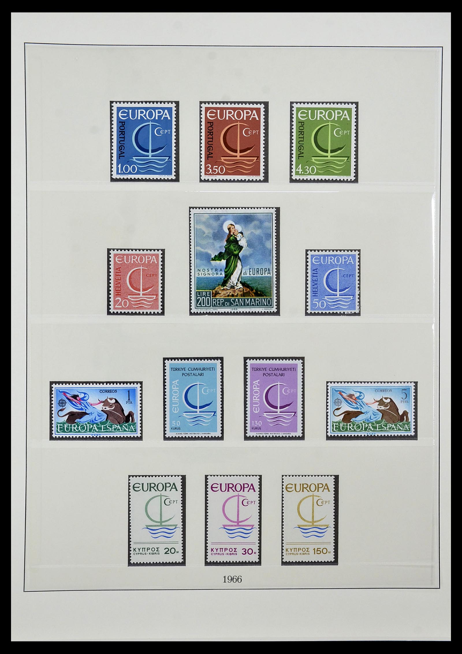 34572 024 - Postzegelverzameling 34572 Europa CEPT 1956-1974.