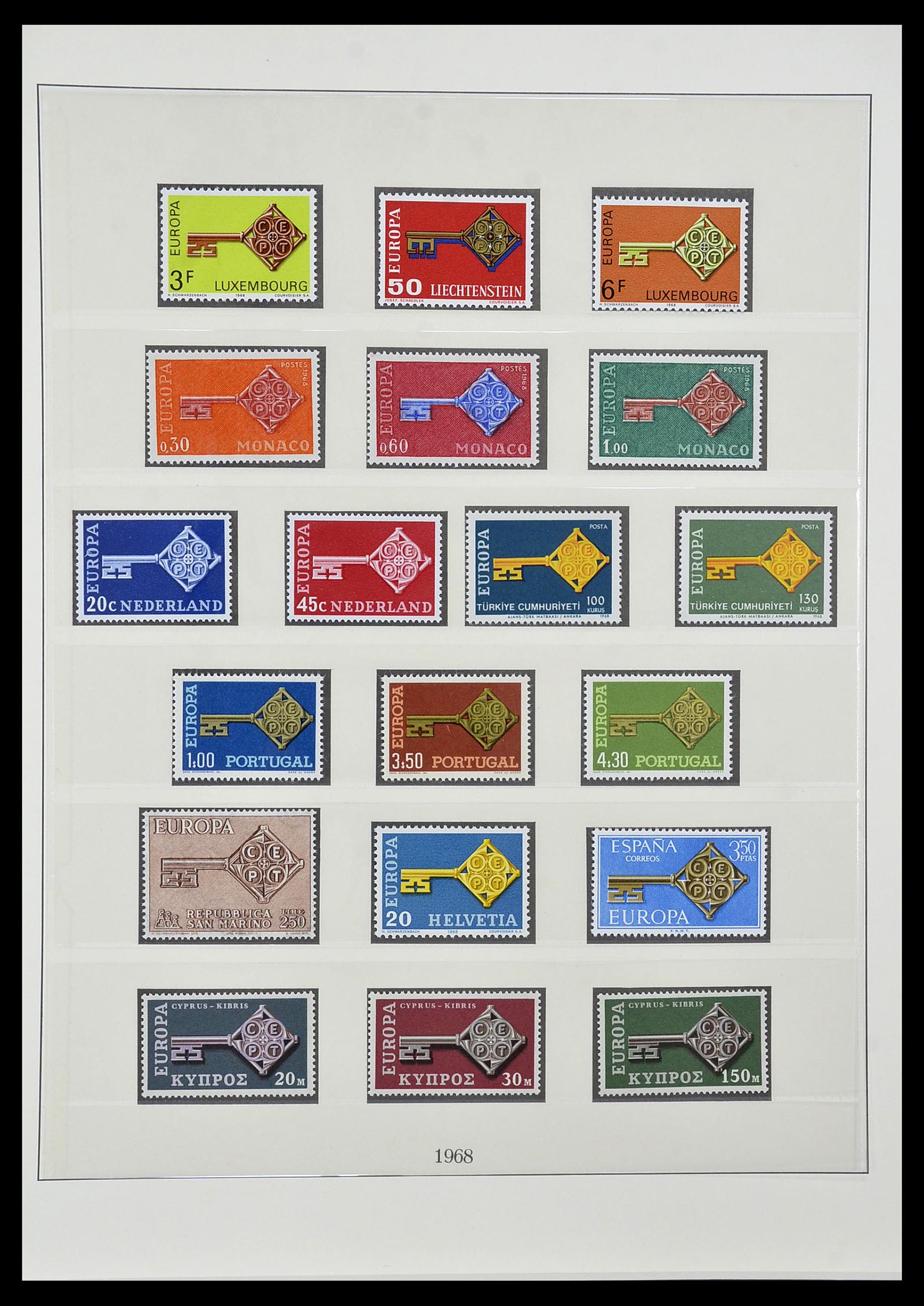 34572 029 - Postzegelverzameling 34572 Europa CEPT 1956-1974.
