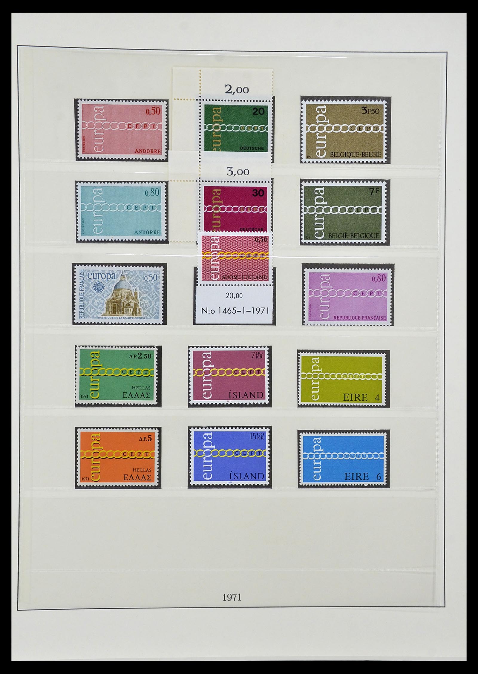 34572 036 - Postzegelverzameling 34572 Europa CEPT 1956-1974.