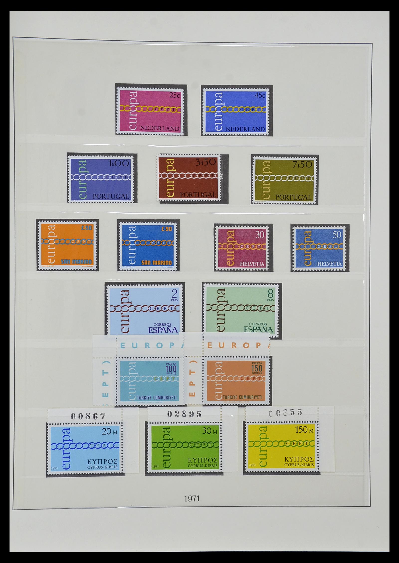 34572 038 - Postzegelverzameling 34572 Europa CEPT 1956-1974.