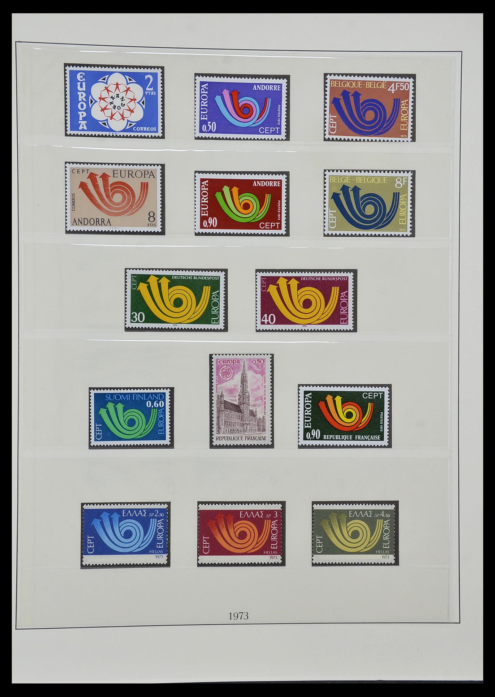 34572 043 - Postzegelverzameling 34572 Europa CEPT 1956-1974.