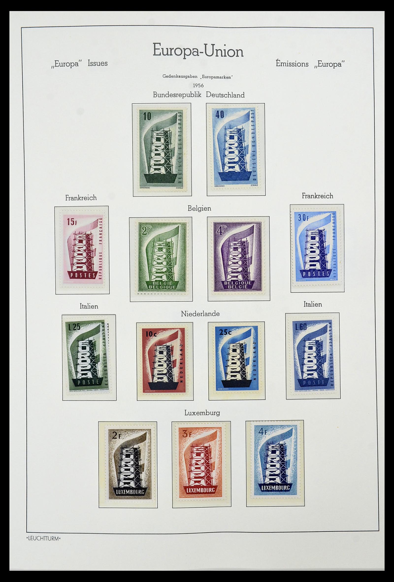 34573 001 - Postzegelverzameling 34573 Europa CEPT 1956-1974.