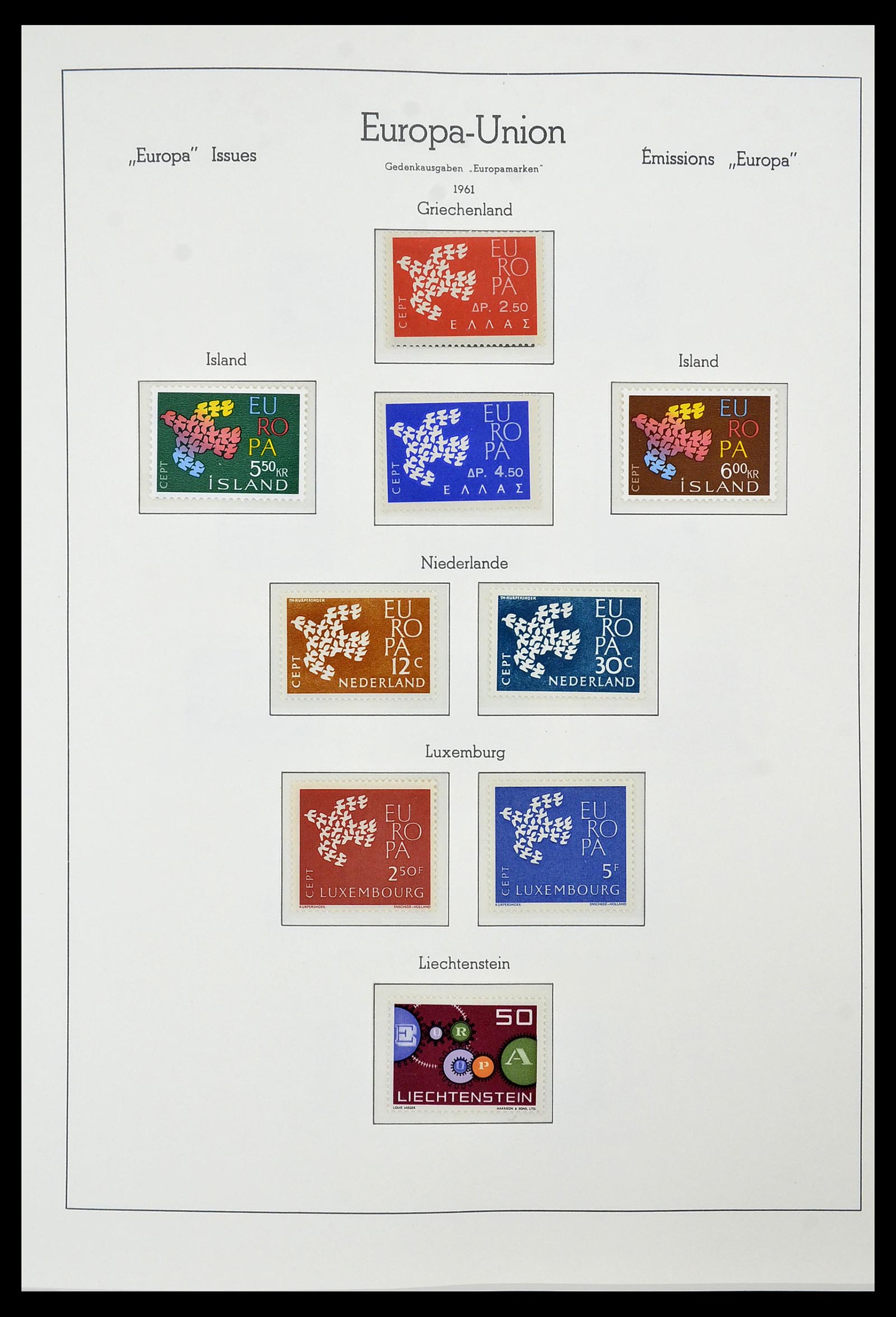 34573 013 - Postzegelverzameling 34573 Europa CEPT 1956-1974.
