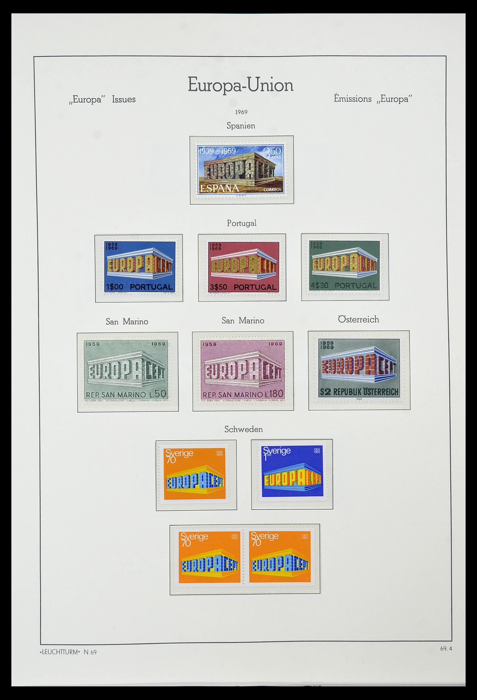 34573 051 - Postzegelverzameling 34573 Europa CEPT 1956-1974.