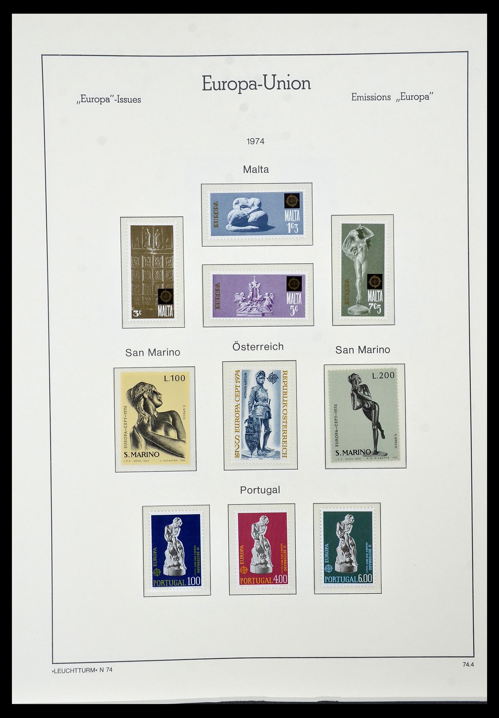 34573 074 - Postzegelverzameling 34573 Europa CEPT 1956-1974.