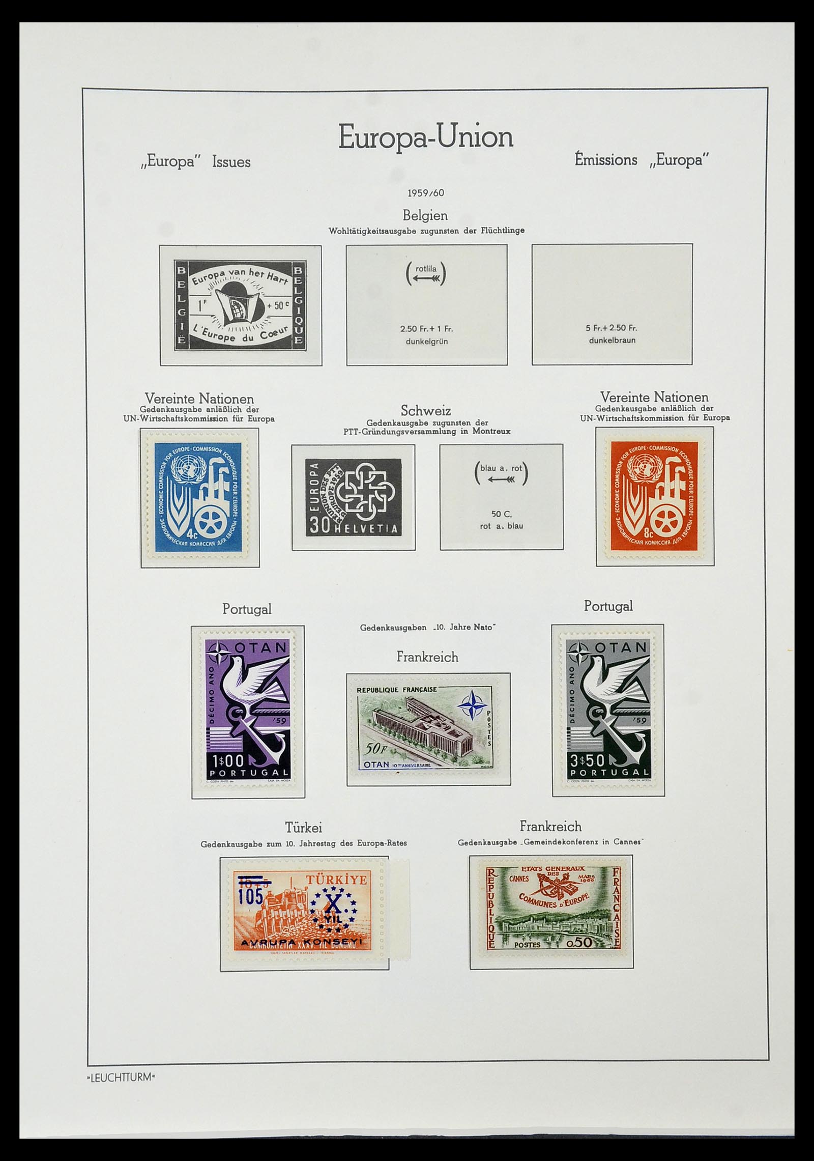 34573 091 - Postzegelverzameling 34573 Europa CEPT 1956-1974.