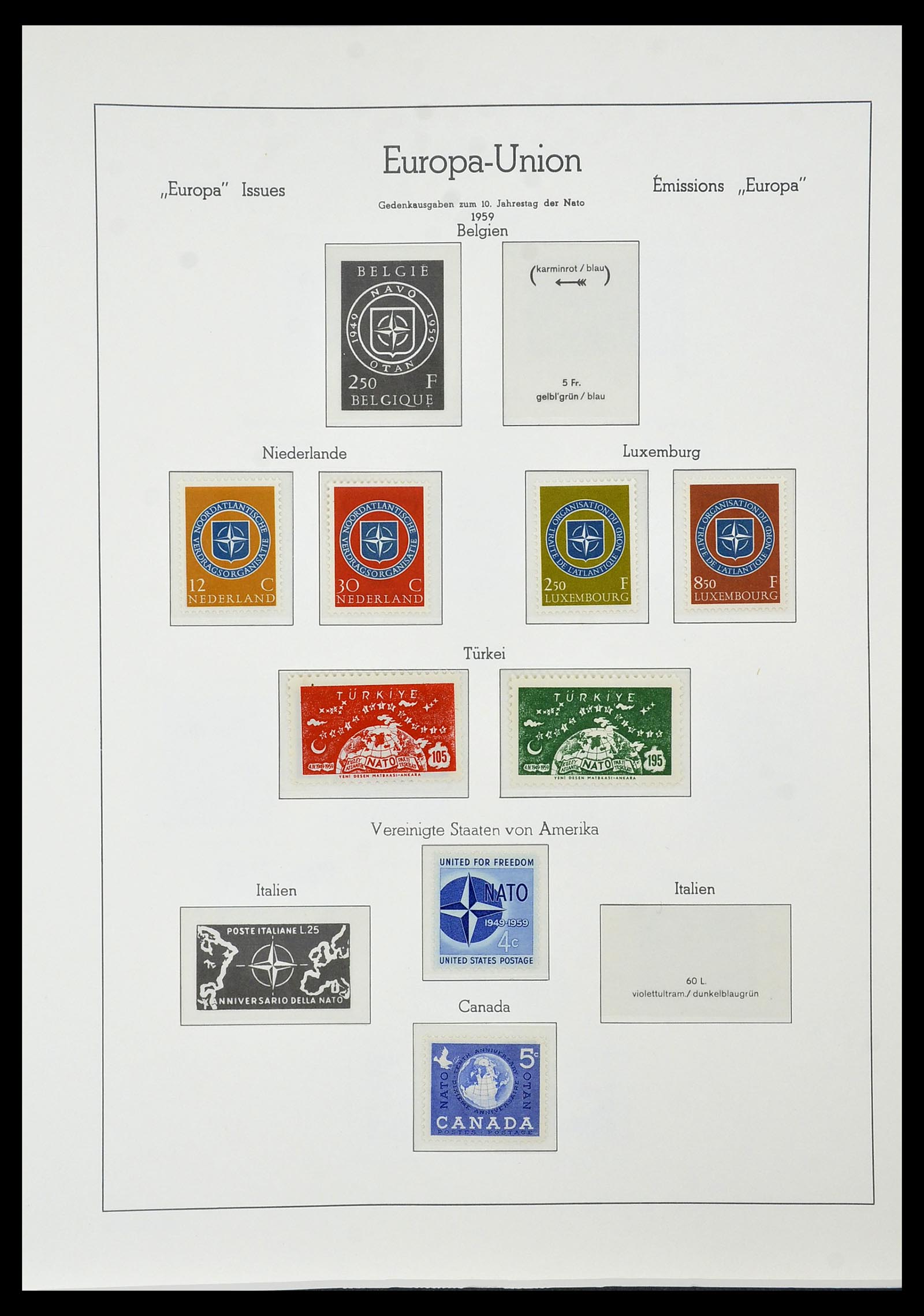 34573 092 - Postzegelverzameling 34573 Europa CEPT 1956-1974.