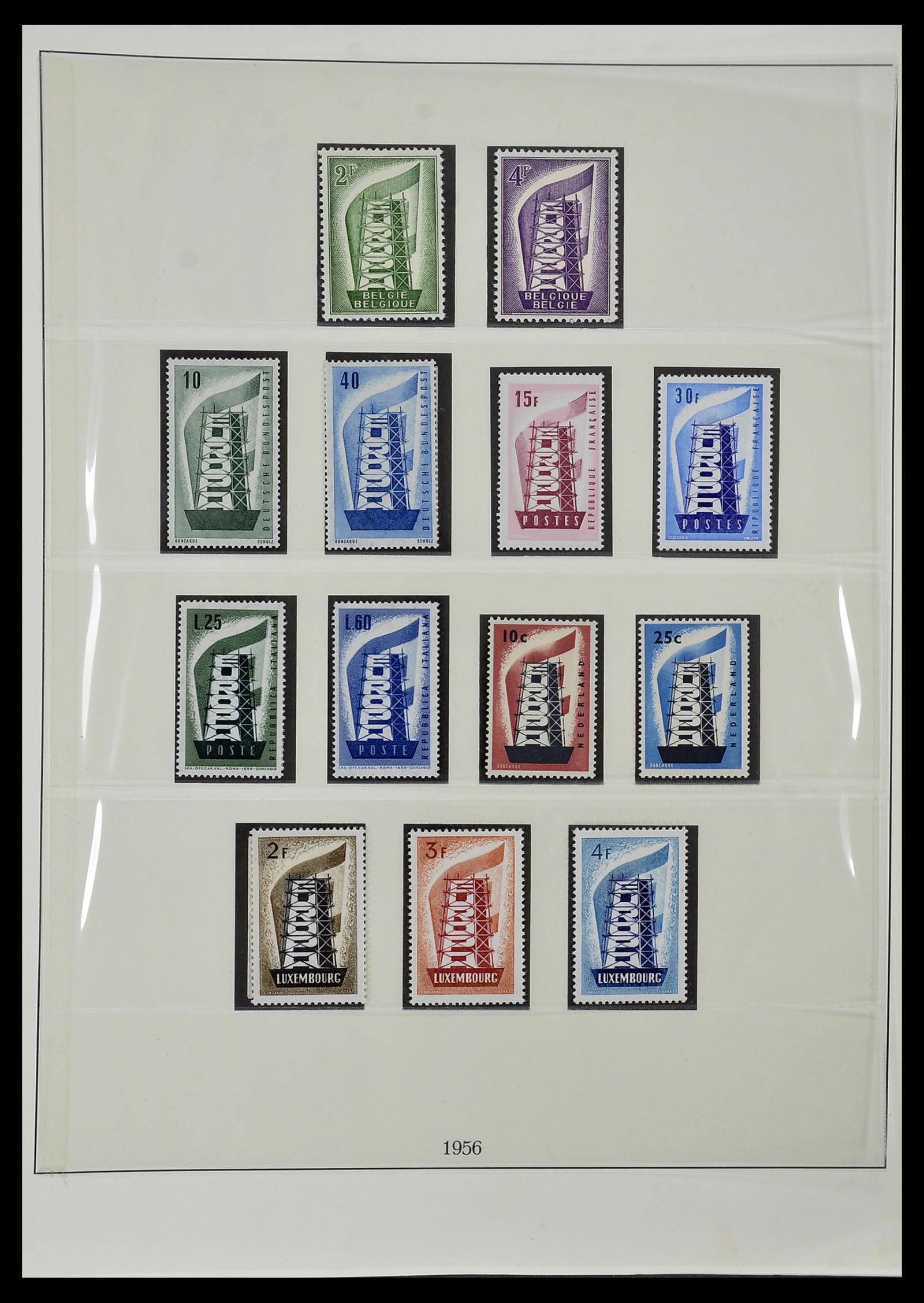 34574 001 - Postzegelverzameling 34574 Europa CEPT 1956-1974.