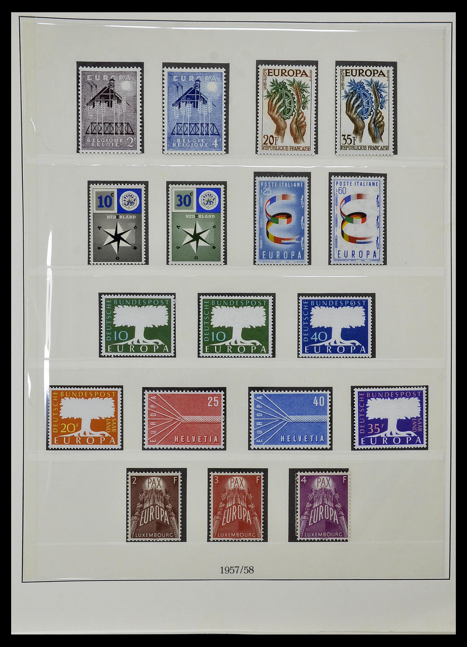 34574 002 - Postzegelverzameling 34574 Europa CEPT 1956-1974.