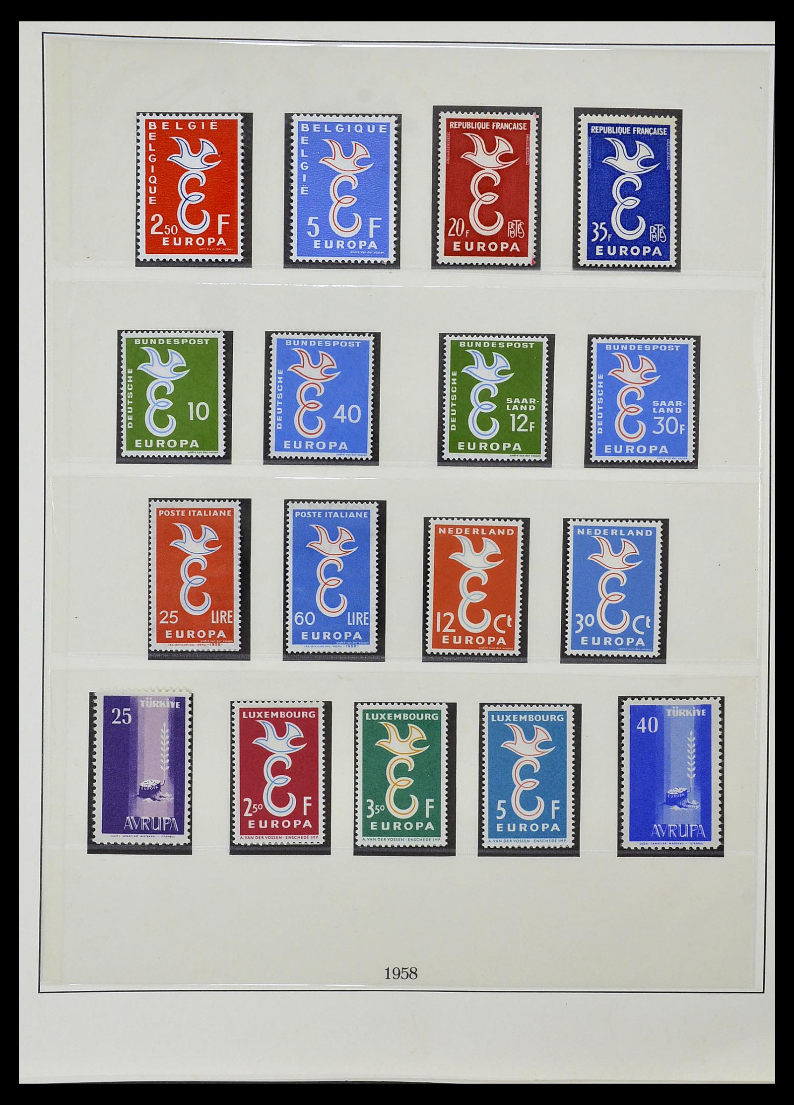 34574 003 - Postzegelverzameling 34574 Europa CEPT 1956-1974.
