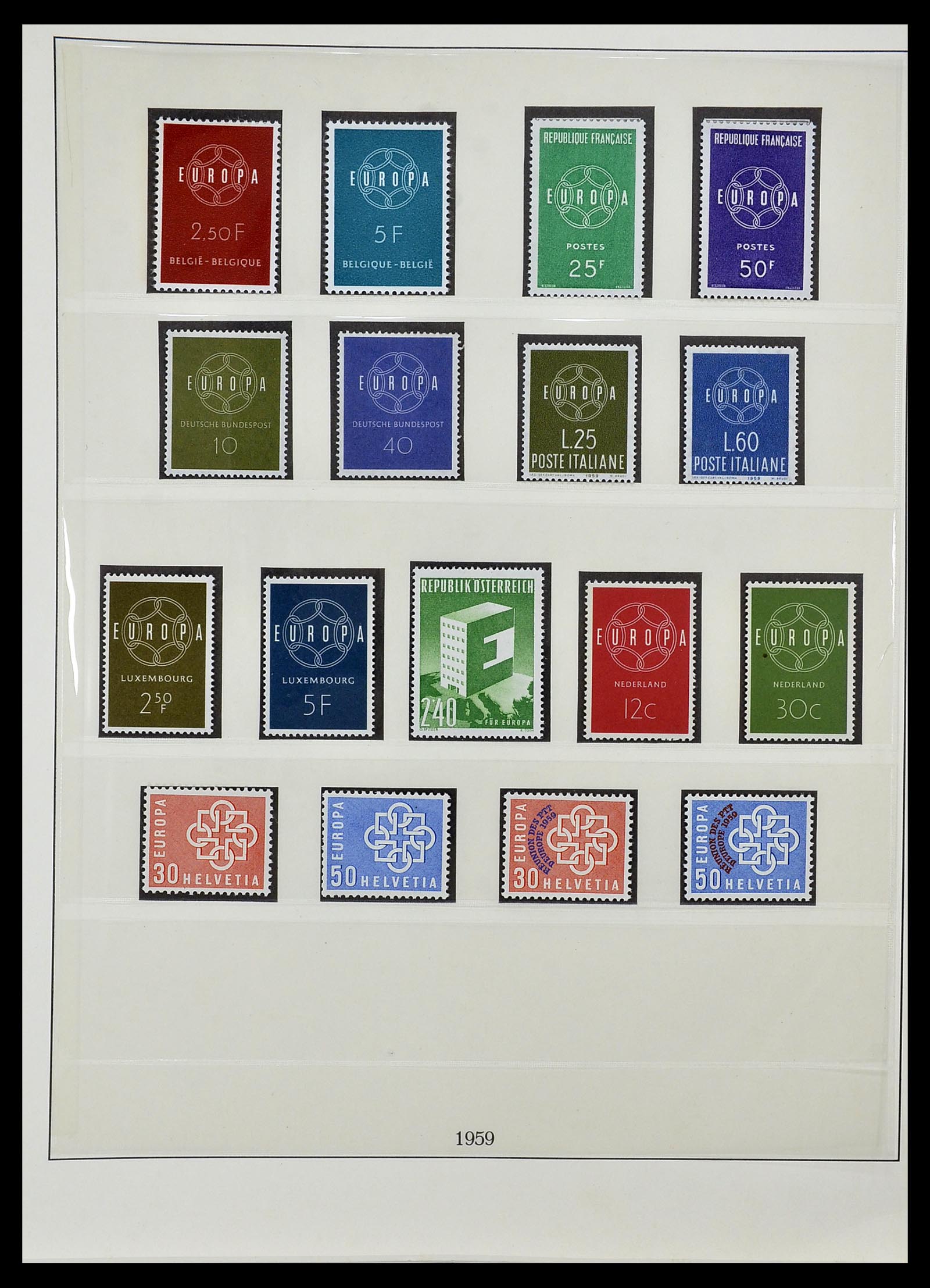 34574 004 - Postzegelverzameling 34574 Europa CEPT 1956-1974.