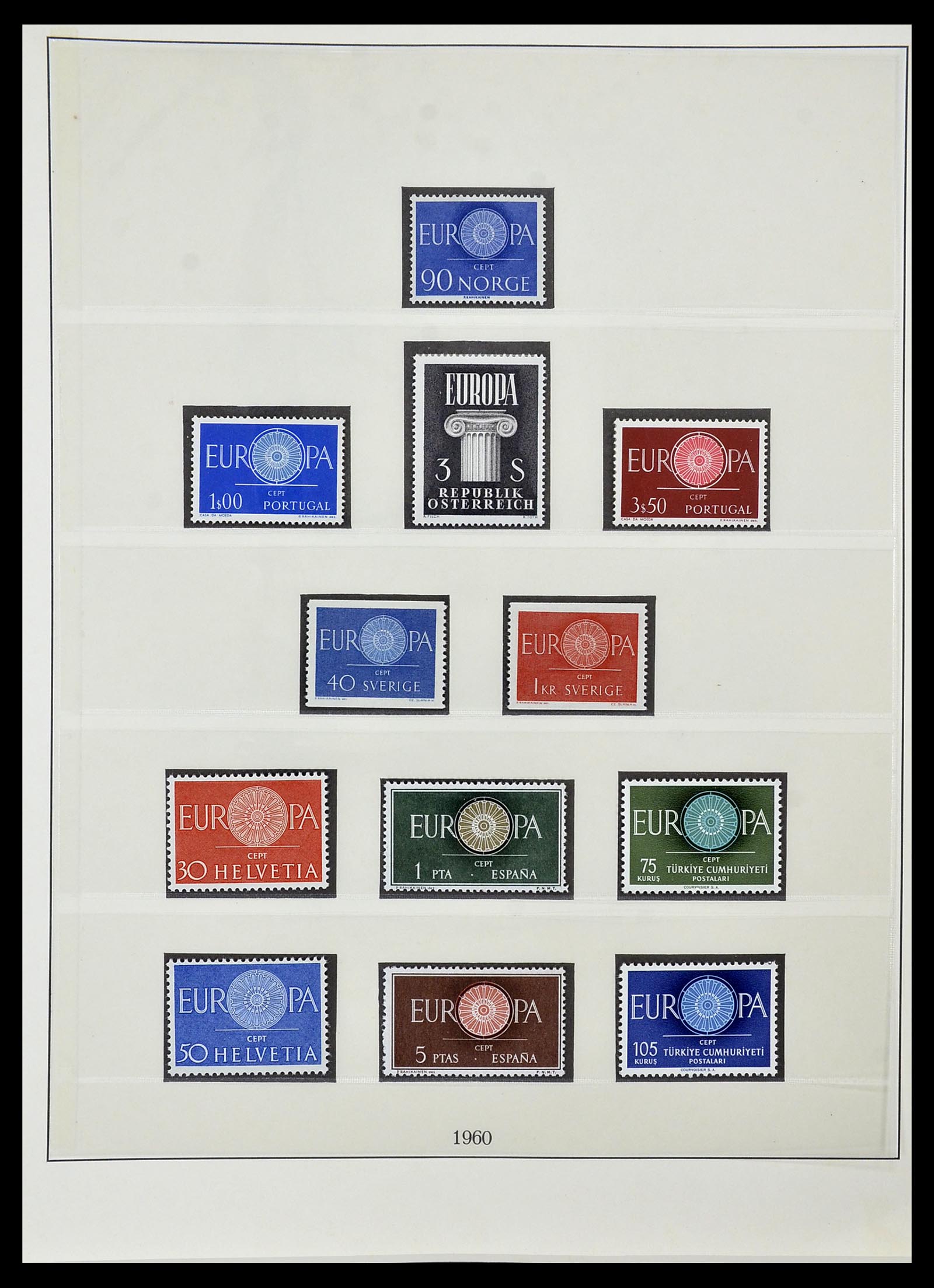 34574 007 - Postzegelverzameling 34574 Europa CEPT 1956-1974.