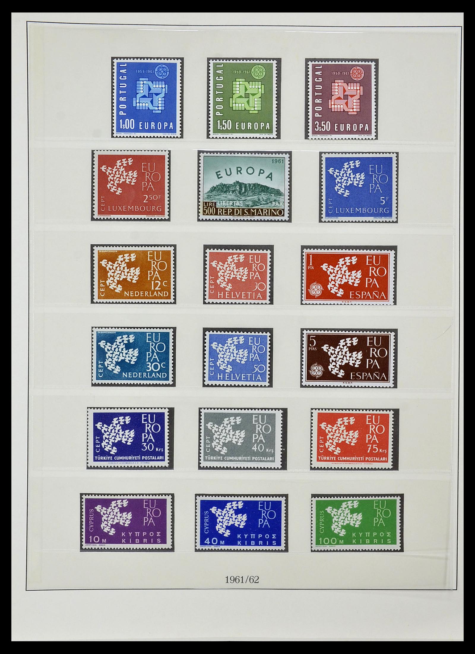 34574 009 - Postzegelverzameling 34574 Europa CEPT 1956-1974.